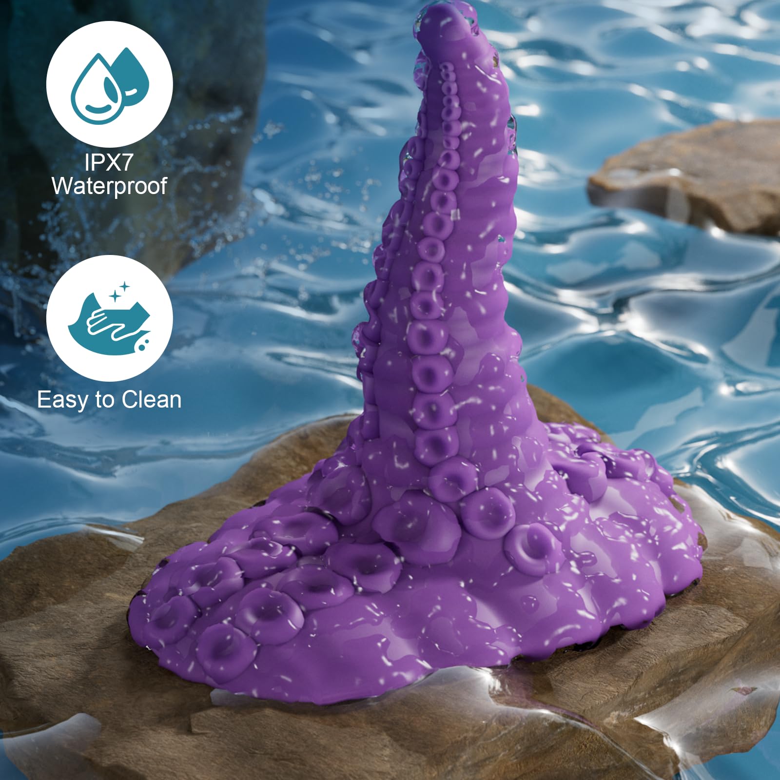 Monster Tentacle Dildo - Fantasy Silicone Dildo with 10 Vibrating Modes, Strong Suction Cup, Waterproof & USB Rechargeable - Premium Adult Sex Toy for Women