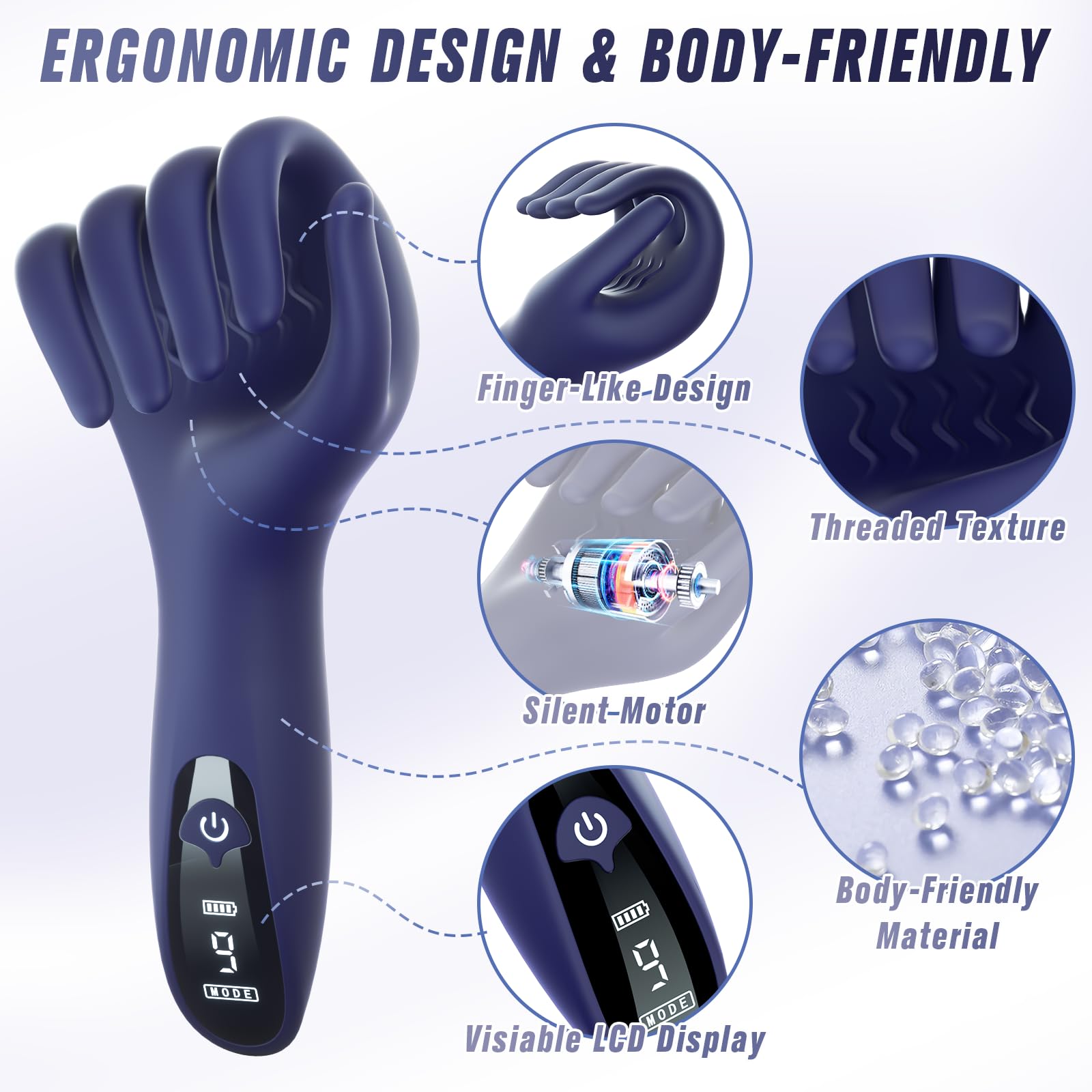 Enhanced Pleasure Male Vibrator - Rechargeable Waterproof Penis Vibrator with 9 Vibration Modes for Men | Ultimate Adult Masturbation Device for Penis Glans and Testicle Stimulation