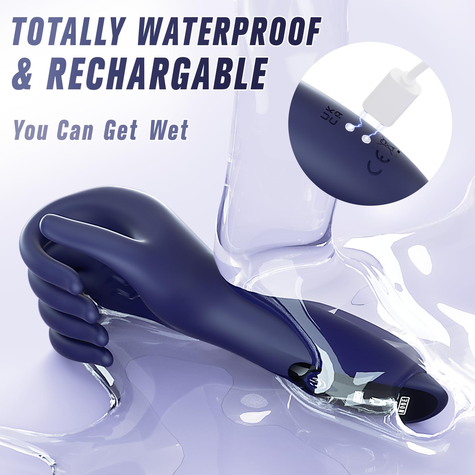 Enhanced Pleasure Male Vibrator - Rechargeable Waterproof Penis Vibrator with 9 Vibration Modes for Men | Ultimate Adult Masturbation Device for Penis Glans and Testicle Stimulation