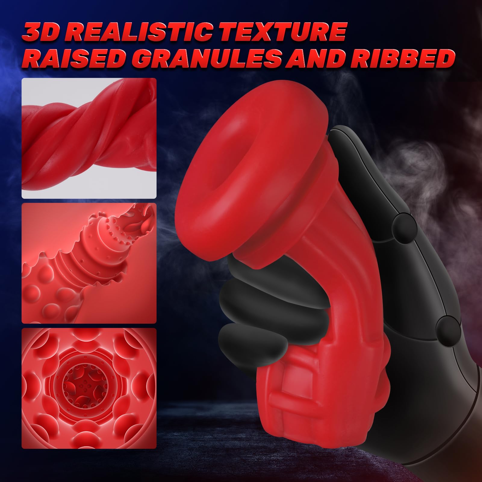 Men's Masturbator - 3D Textured Sleeve Adult Toy with 9 Vibration & 9 Suction Modes, Heating to 104°F (40°C), LCD Display & Touch Controls, Easy Clean Fleshlight Penis Pump for Ultimate Male Pleasure