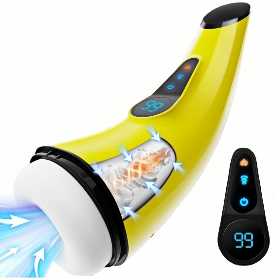 Men's Masturbator - 3D Textured Sleeve Adult Toy with 9 Vibration & 9 Suction Modes, Heating to 104°F (40°C), LCD Display & Touch Controls, Easy Clean Fleshlight Penis Pump for Ultimate Male Pleasure