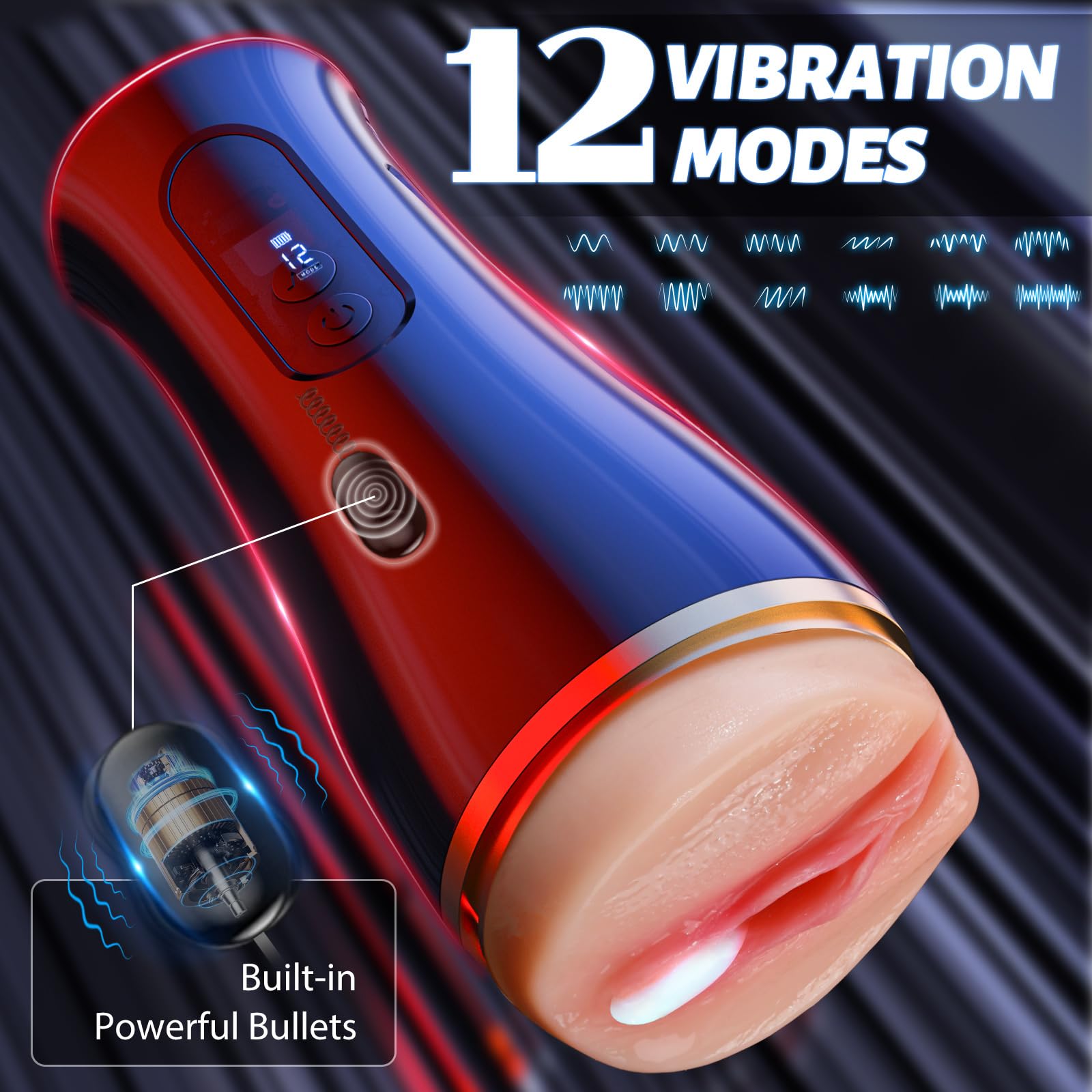 7.5-Inch Vibrating Male Masturbator - Realistic Deep Squeezable Fleshlight Pocket Pussies, Waterproof, USB Rechargeable, High-Quality TPE Material, Ultimate Male Sex Toy Experienc
