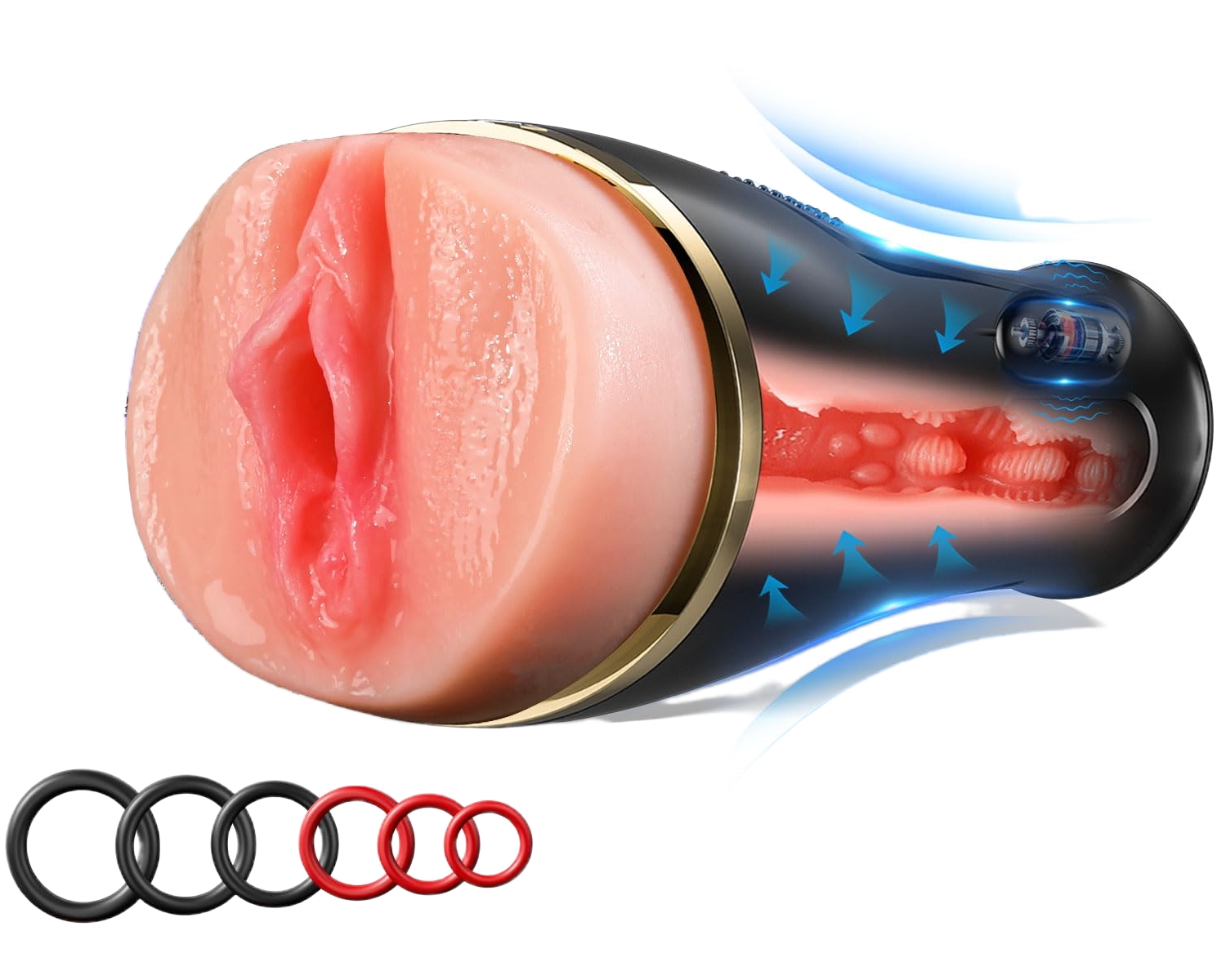7.5-Inch Vibrating Male Masturbator - Realistic Deep Squeezable Fleshlight Pocket Pussies, Waterproof, USB Rechargeable, High-Quality TPE Material, Ultimate Male Sex Toy Experienc