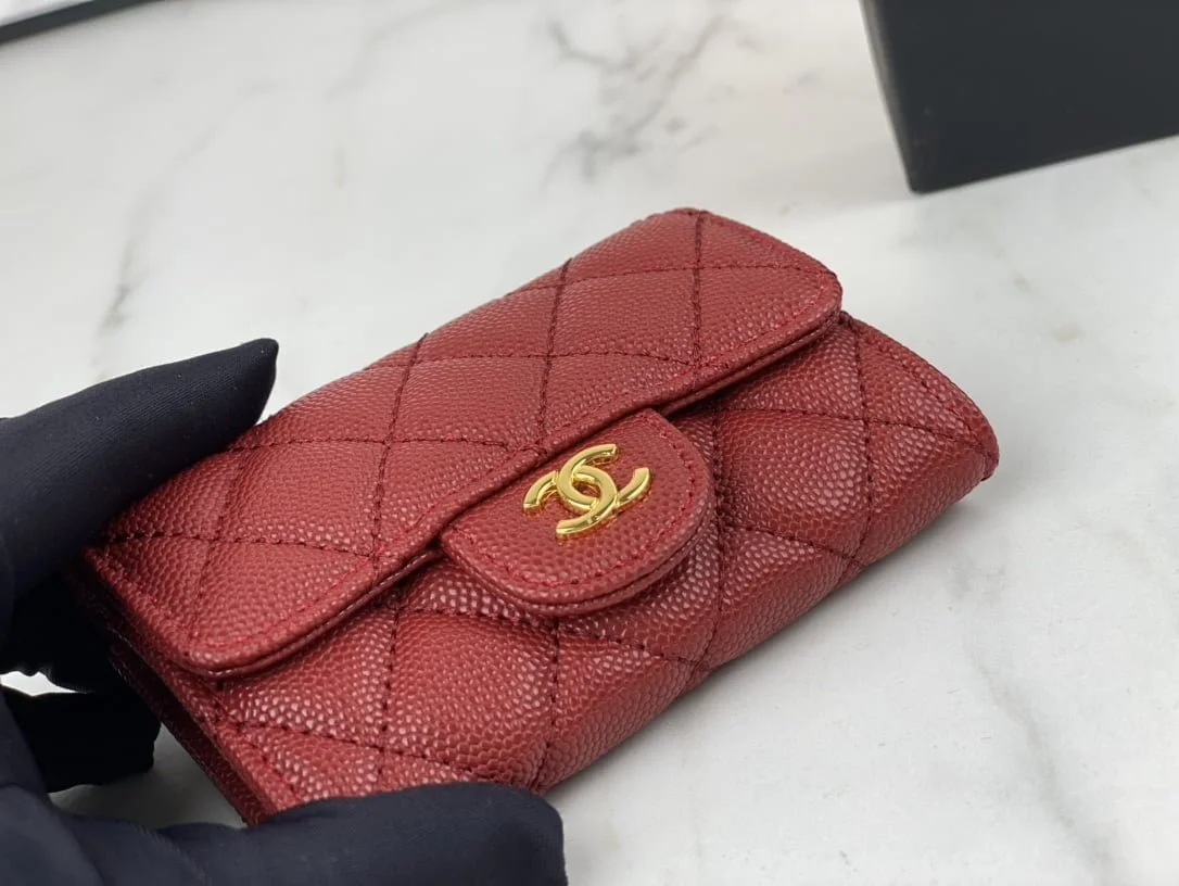 Chanel classic Card Bag & coin Wallet caviar cowhide AP0214 size:7.5 * 11.3 * 2.1 cm - LITELUX