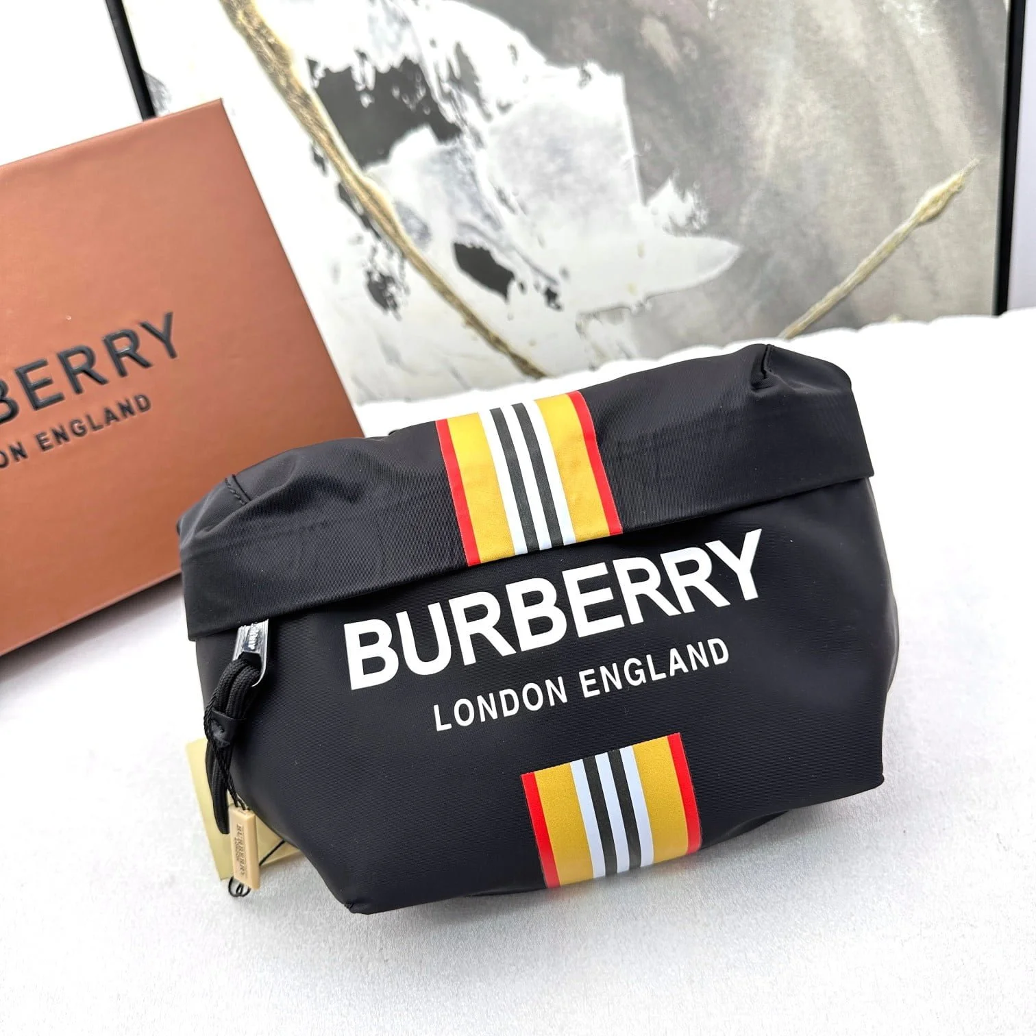 Burberry canvas Chest pack bag size: 16*30cm - LITELUX