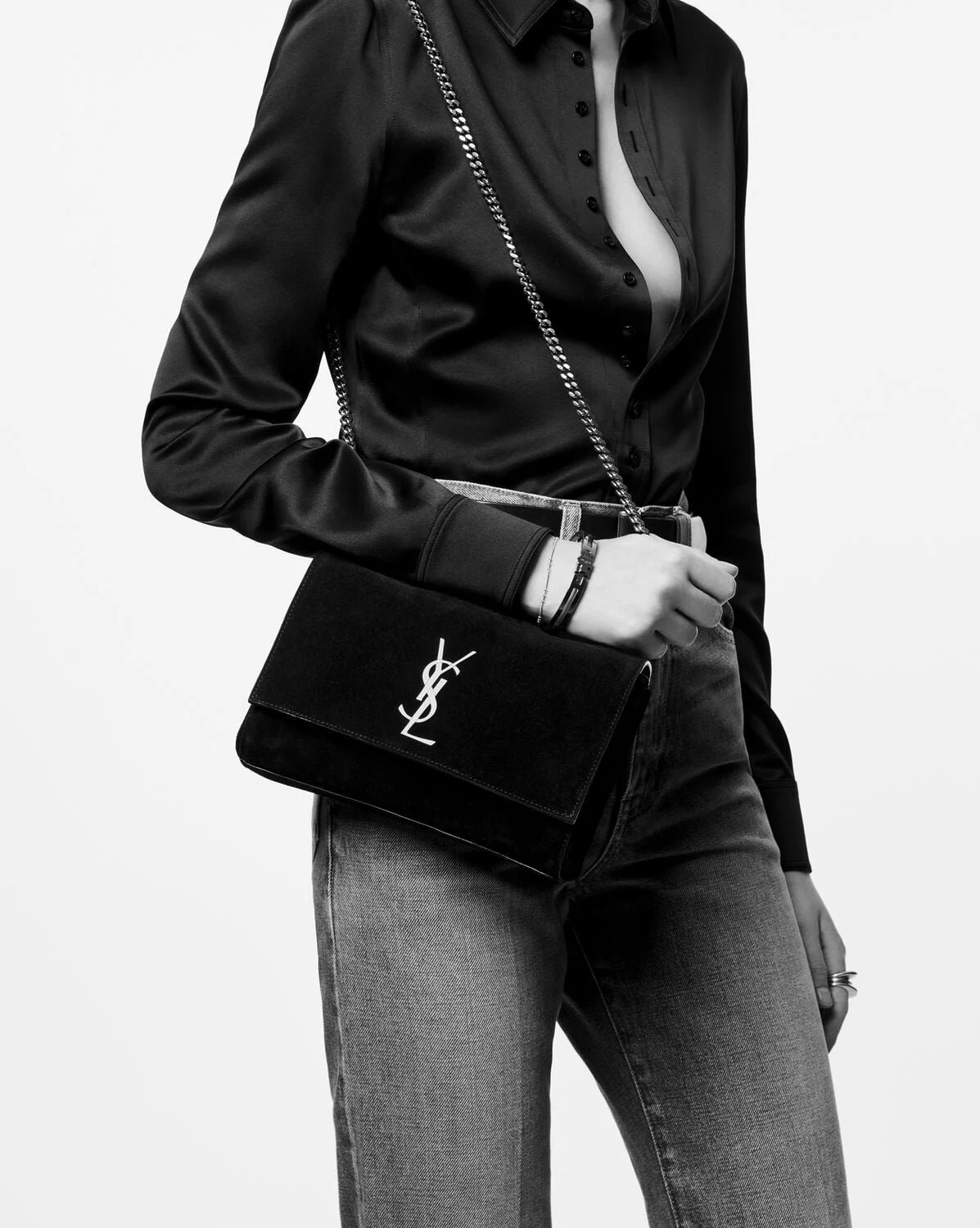YSL / SMALL REVERSIBLE KATE IN SUEDE - LITELUX