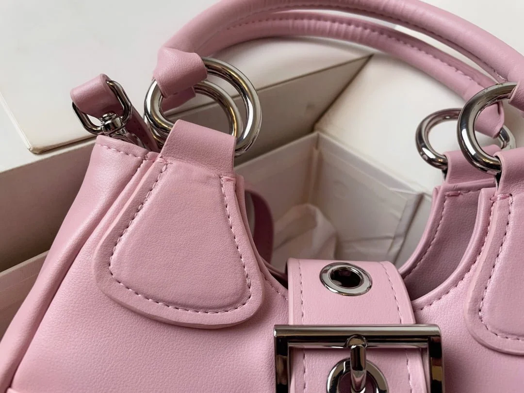 Prada leather Underarm bag pink 1BA381 size: 22.5cm - LITELUX