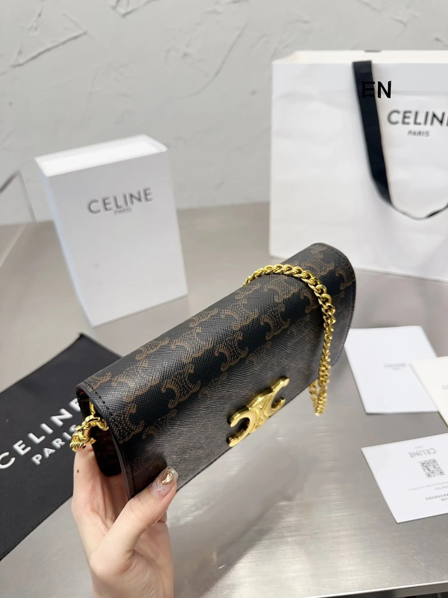 CELINE Presbyopia pattern Chain bag Size: 20*10cm - LITELUX