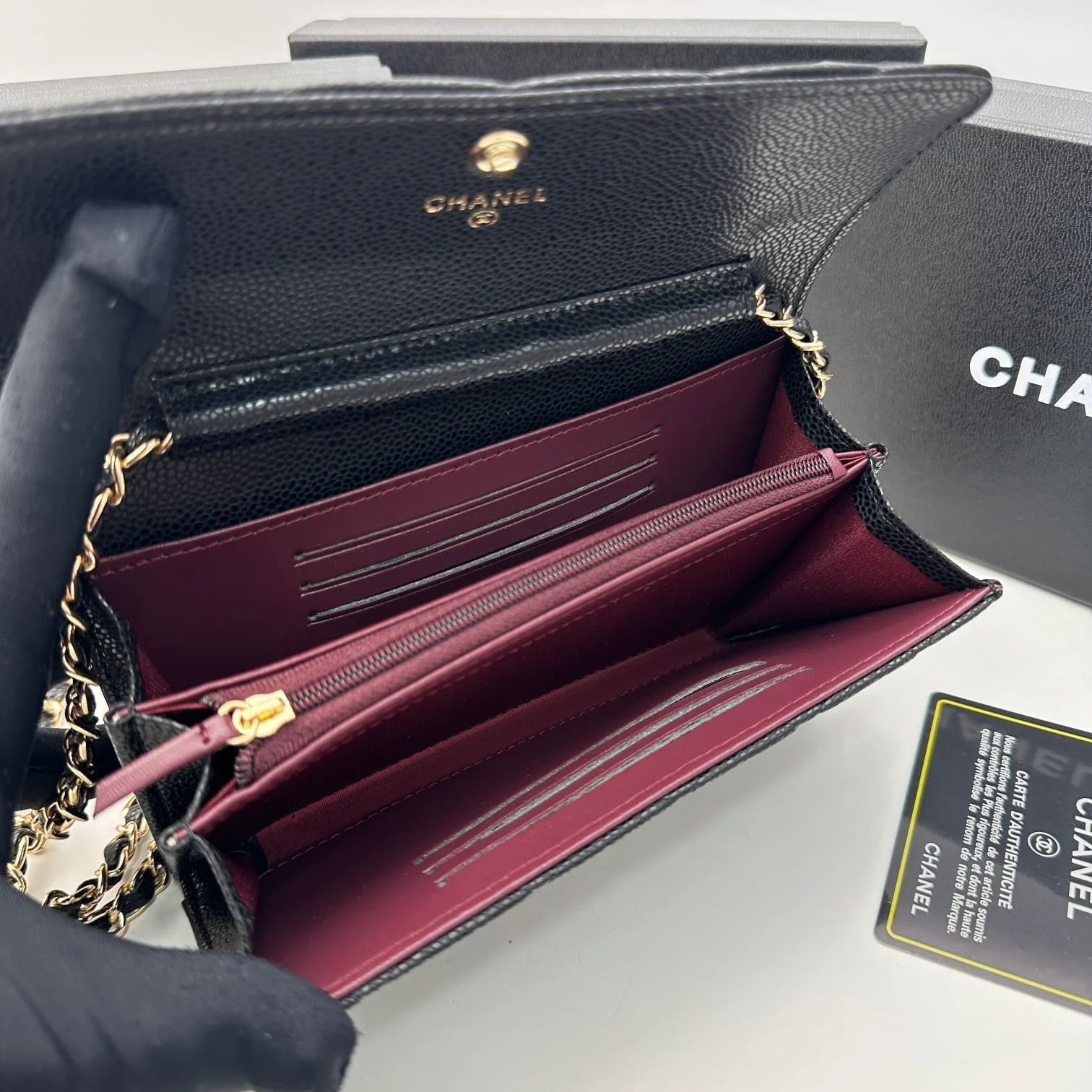 Chanel Rhombus caviar cowhide chain crossbody bag black 8001 size: 18*10.5*3.5 cm - LITELUX