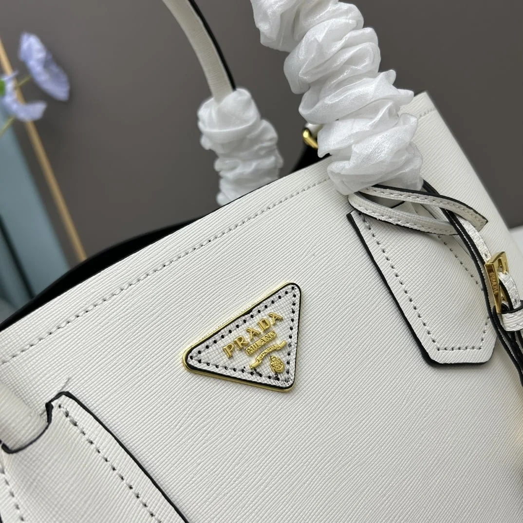 Prada Cross cut cowhide shoulder bag white 2756# size: 34*26*16cm - LITELUX