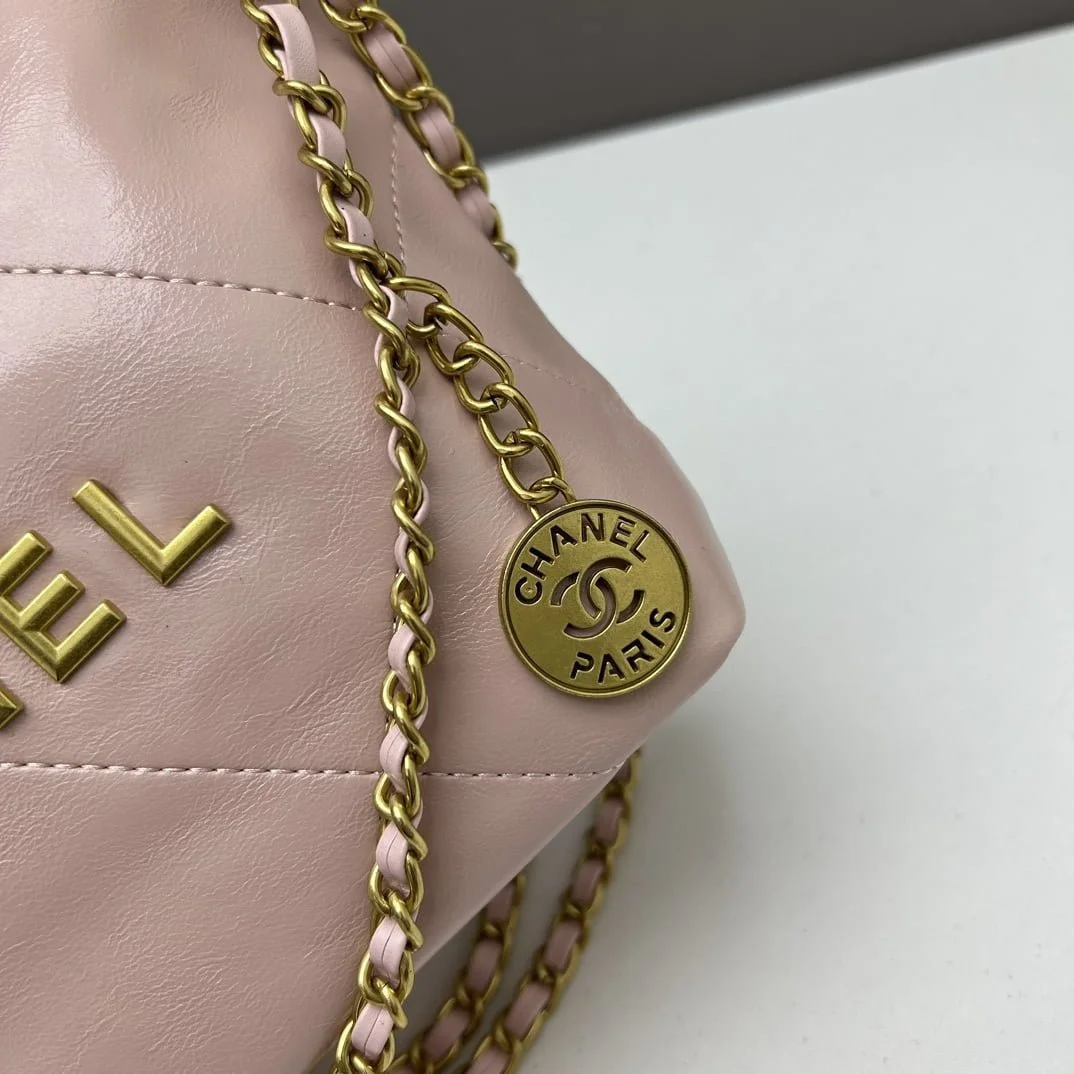 CHANEL Pearl garbage bag pink size: 23*28*22*7cm - LITELUX