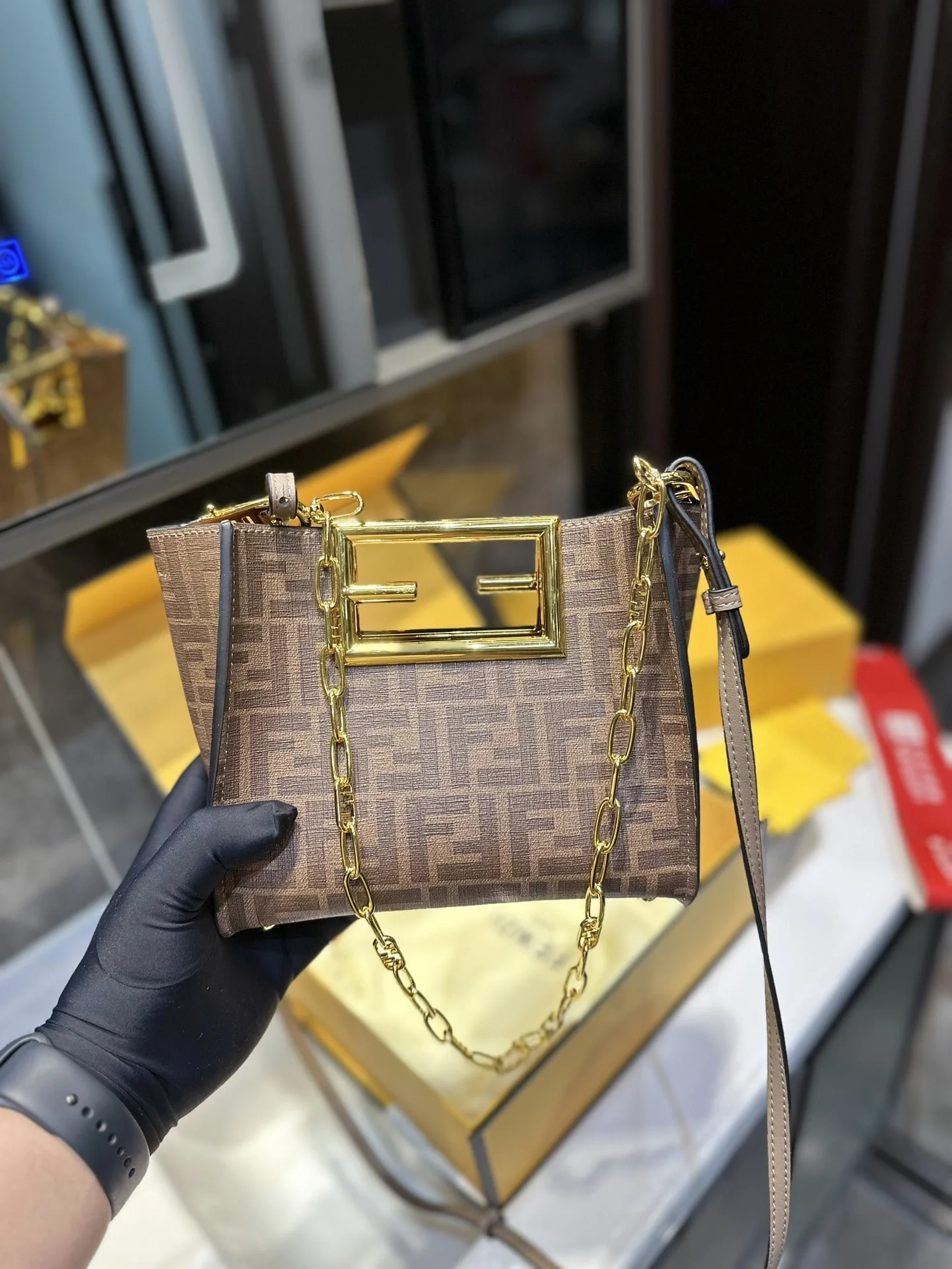 Fendi way Double F-buckle size: 20*9*17cm - LITELUX