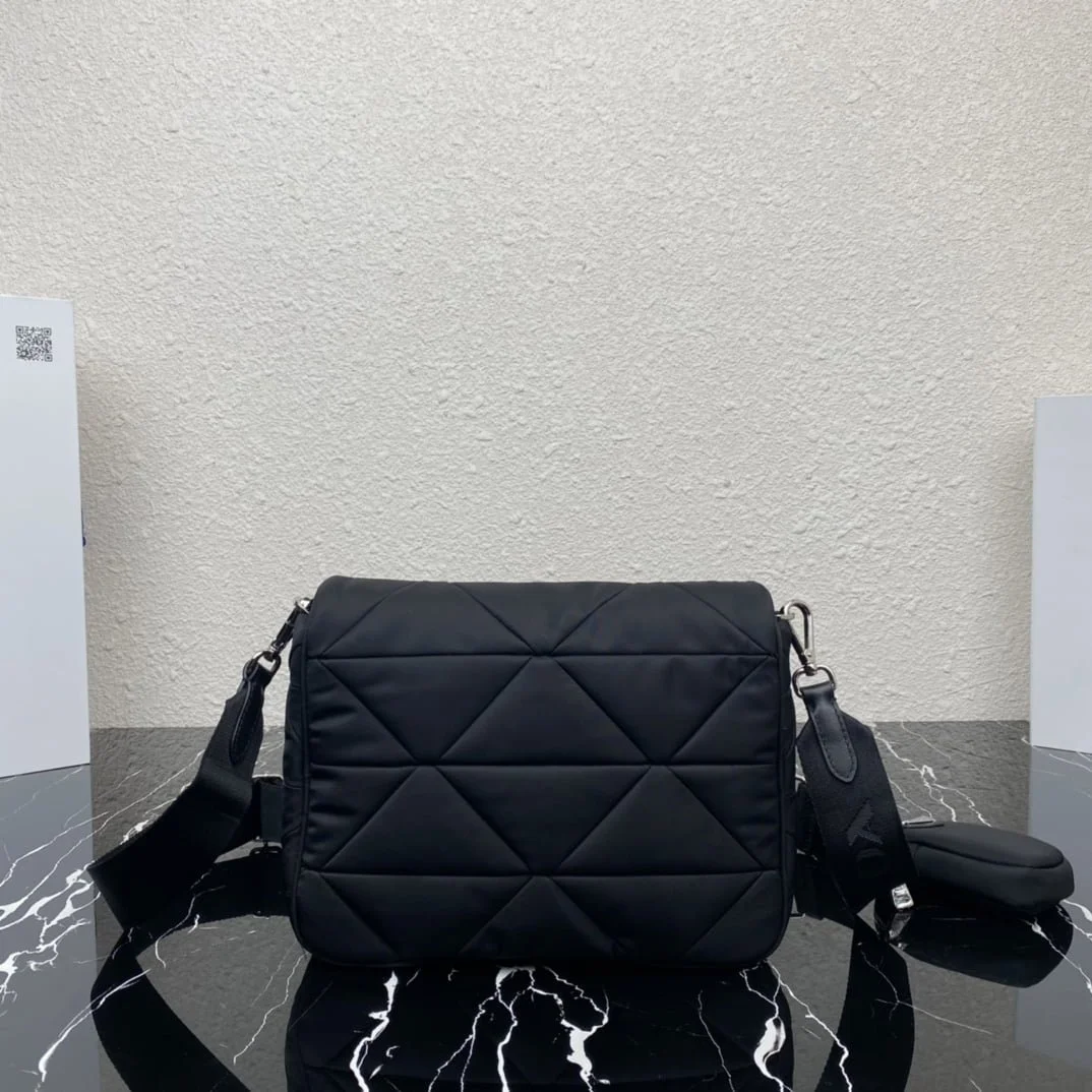 Prada Re-Nylon Three-piece set 1BD290 Shoulder bag black size: 24cmx*17.5cm*8.5cm - LITELUX
