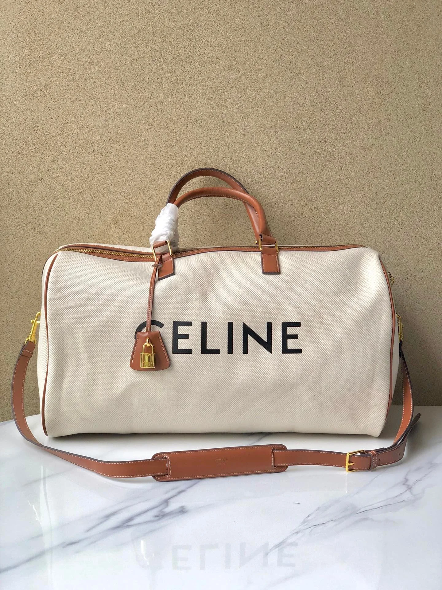 CELINE new travel bag canvas White 8029 size: 50 * 28* 22.5cm - LITELUX