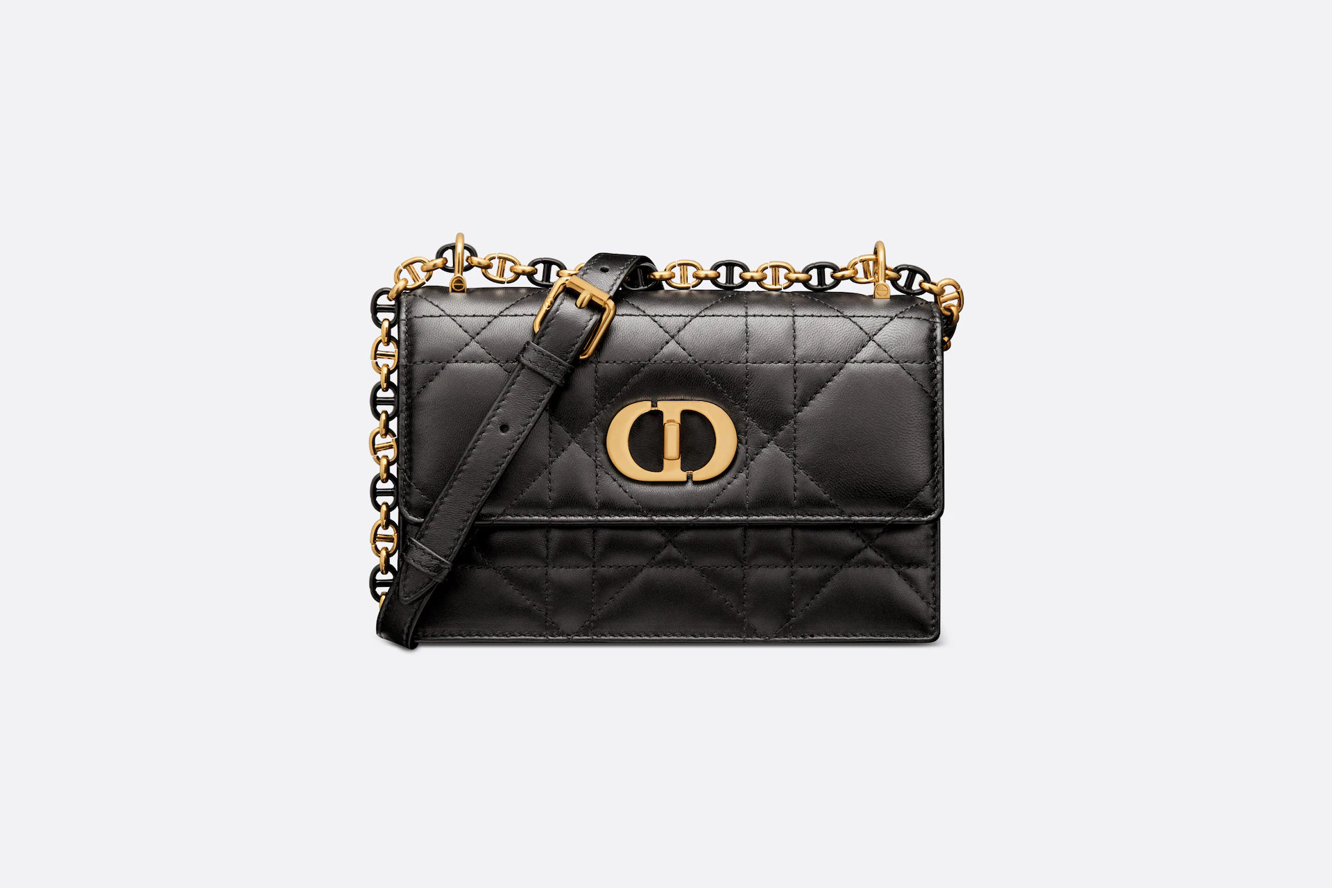 DIOR / MISS CARO MINI BAG Black Macrocannage Lambskin S5169UDAX_M900 - LITELUX