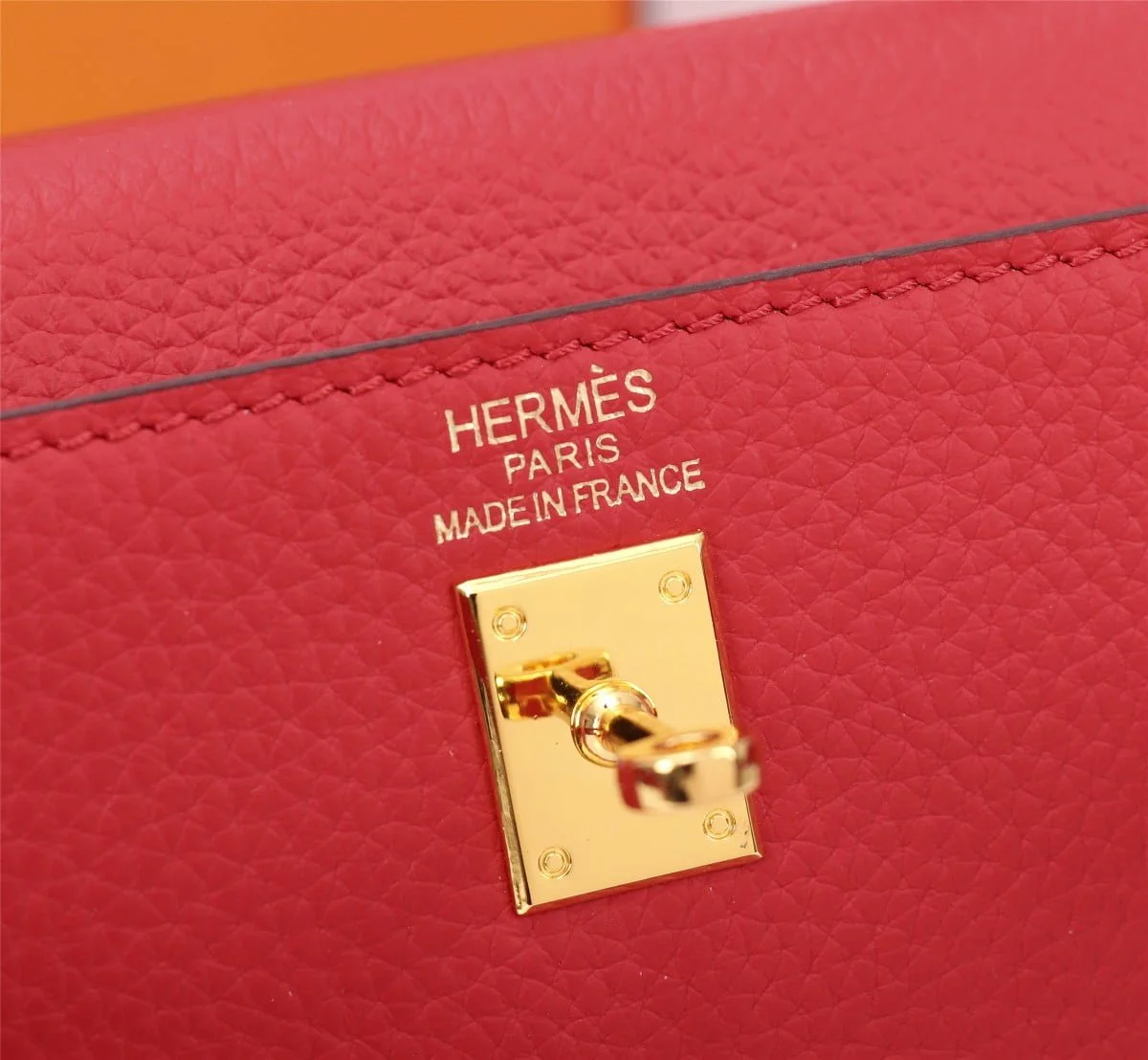Hermès Kelly Togo Calf Gold hardware Red size: 25Cm/ 28Cm - LITELUX