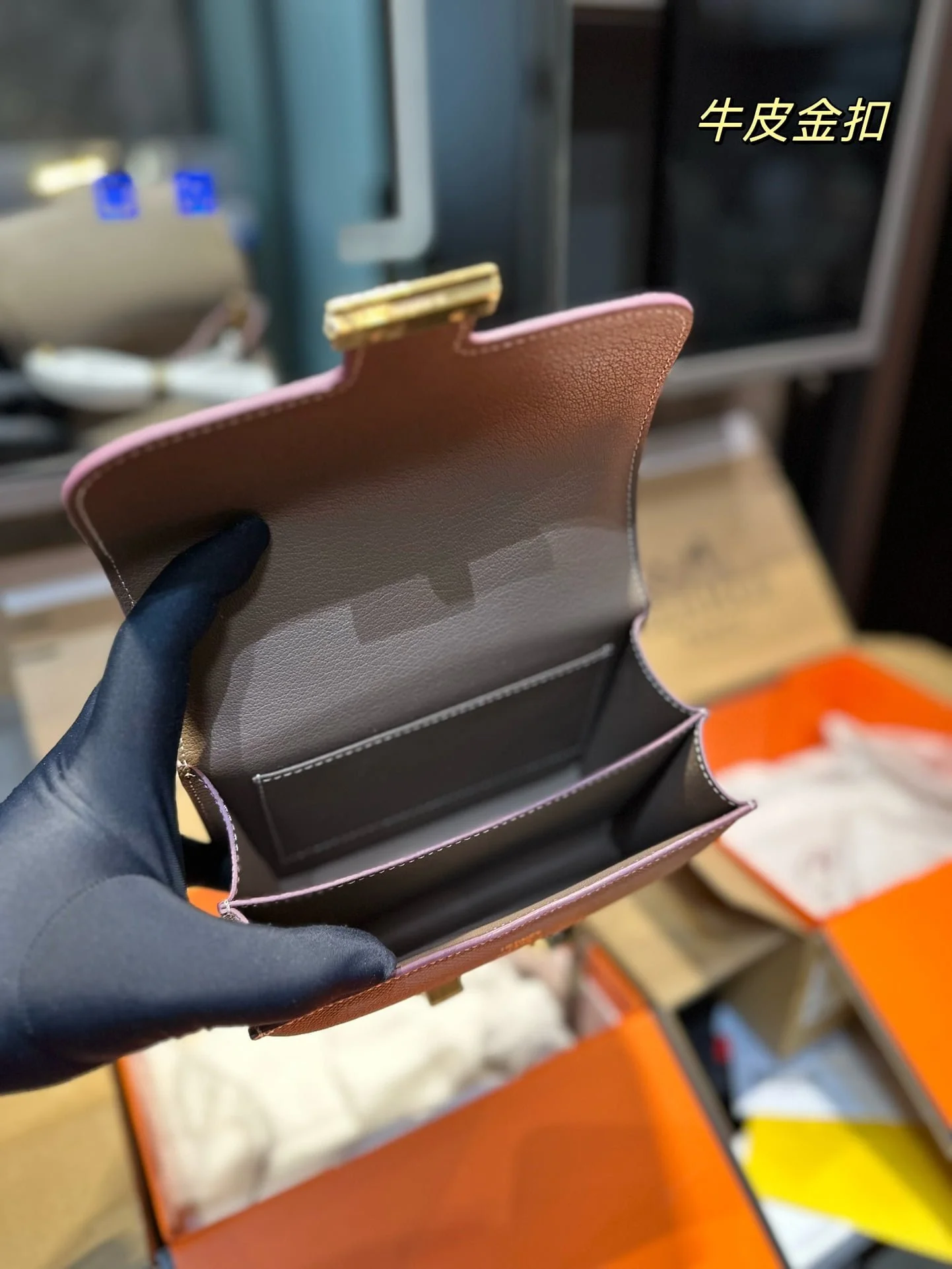 Hermès Constance Swift cowhide leather Gold hardware Grey size: 23*17cm/19*15cm - LITELUX