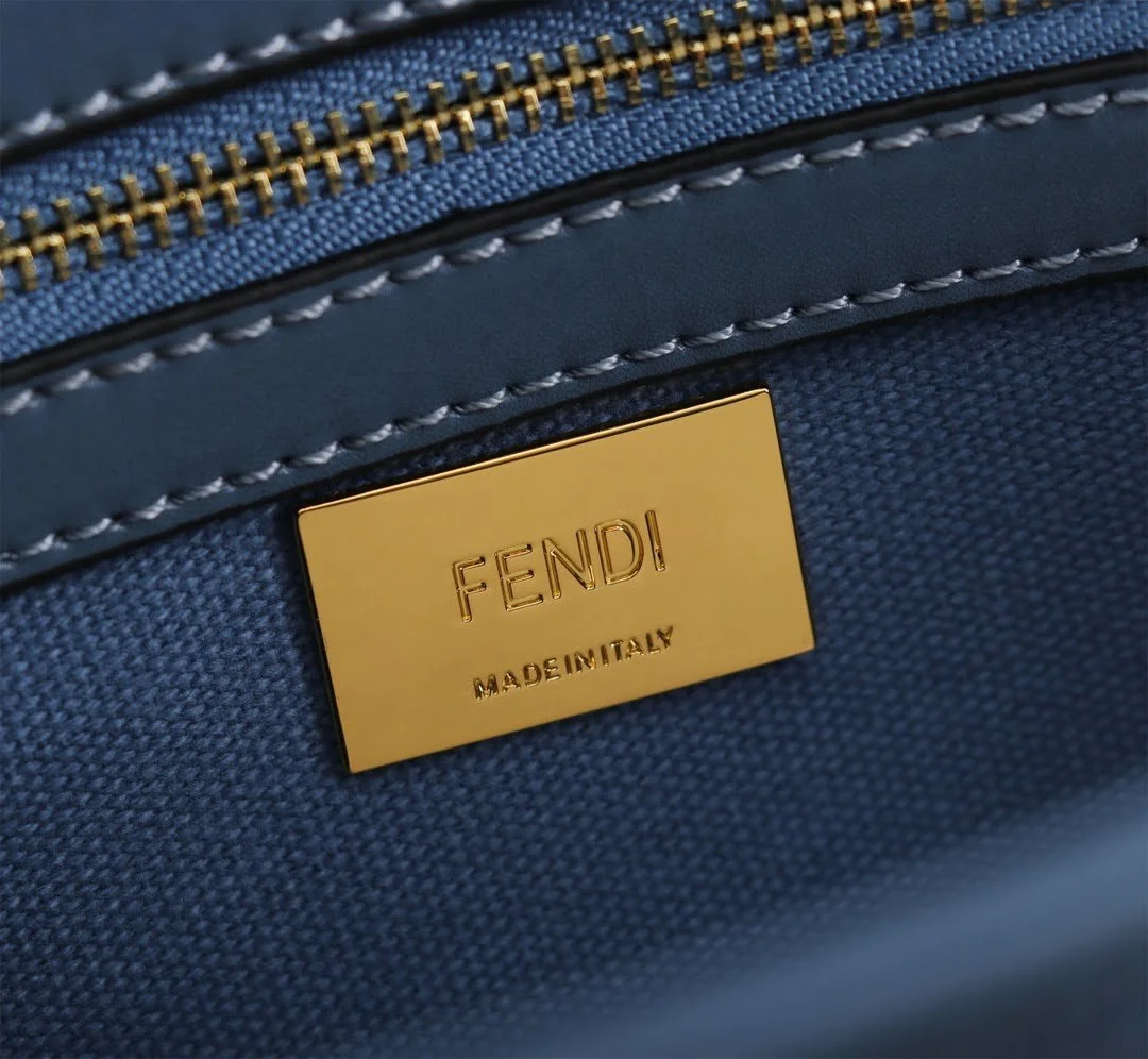 FENDI Baguette F embroidery Light Blue shoulderbag F2029 Size: 26*5*15CM - LITELUX