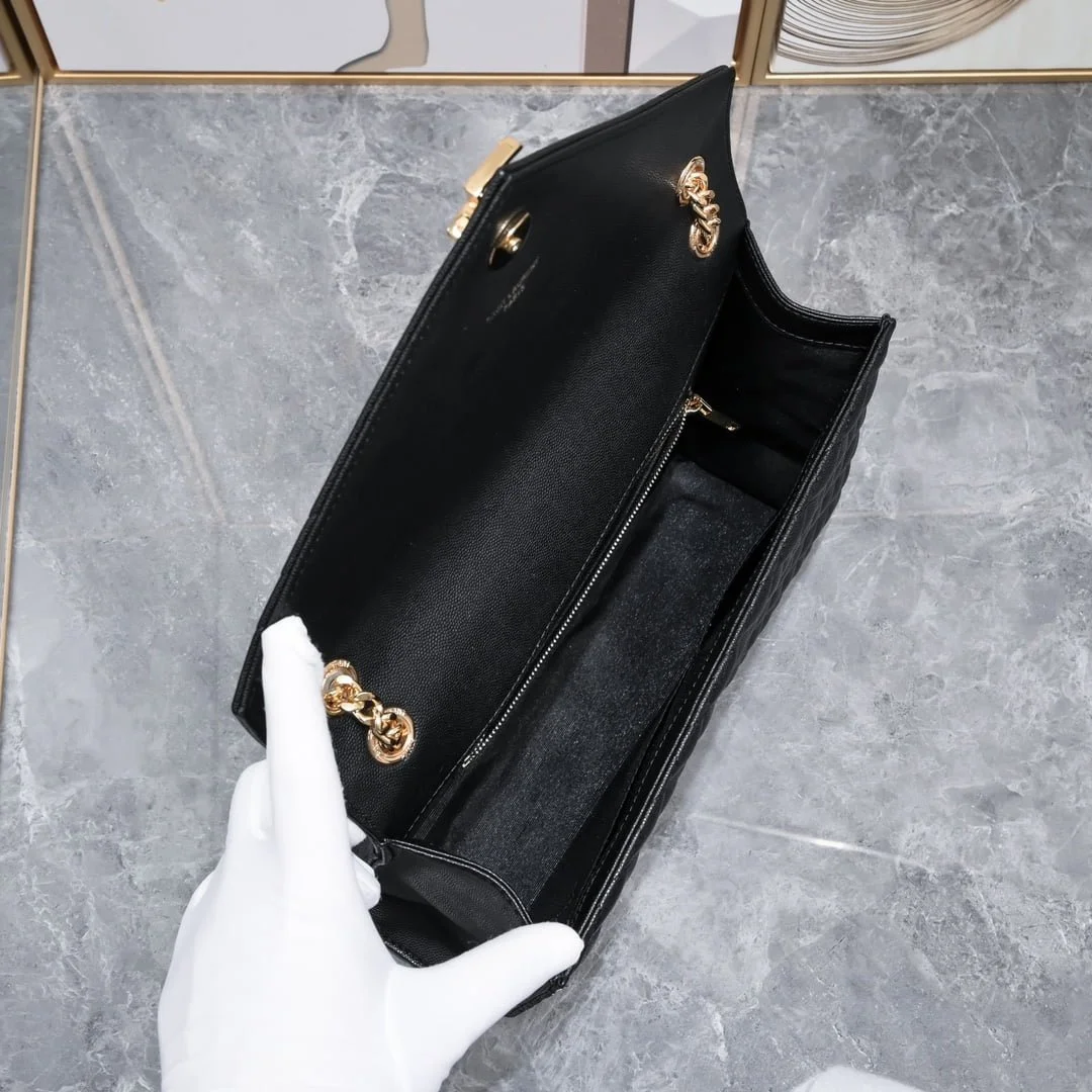 YSL SAINT LAURENT SLP shoulder crossbody bag with gold hardware A1602 size: 31*20*8cm - LITELUX