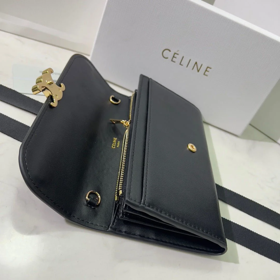 CELINE Chain bag Black 621663 Size:19*10.5*3.5cm - LITELUX