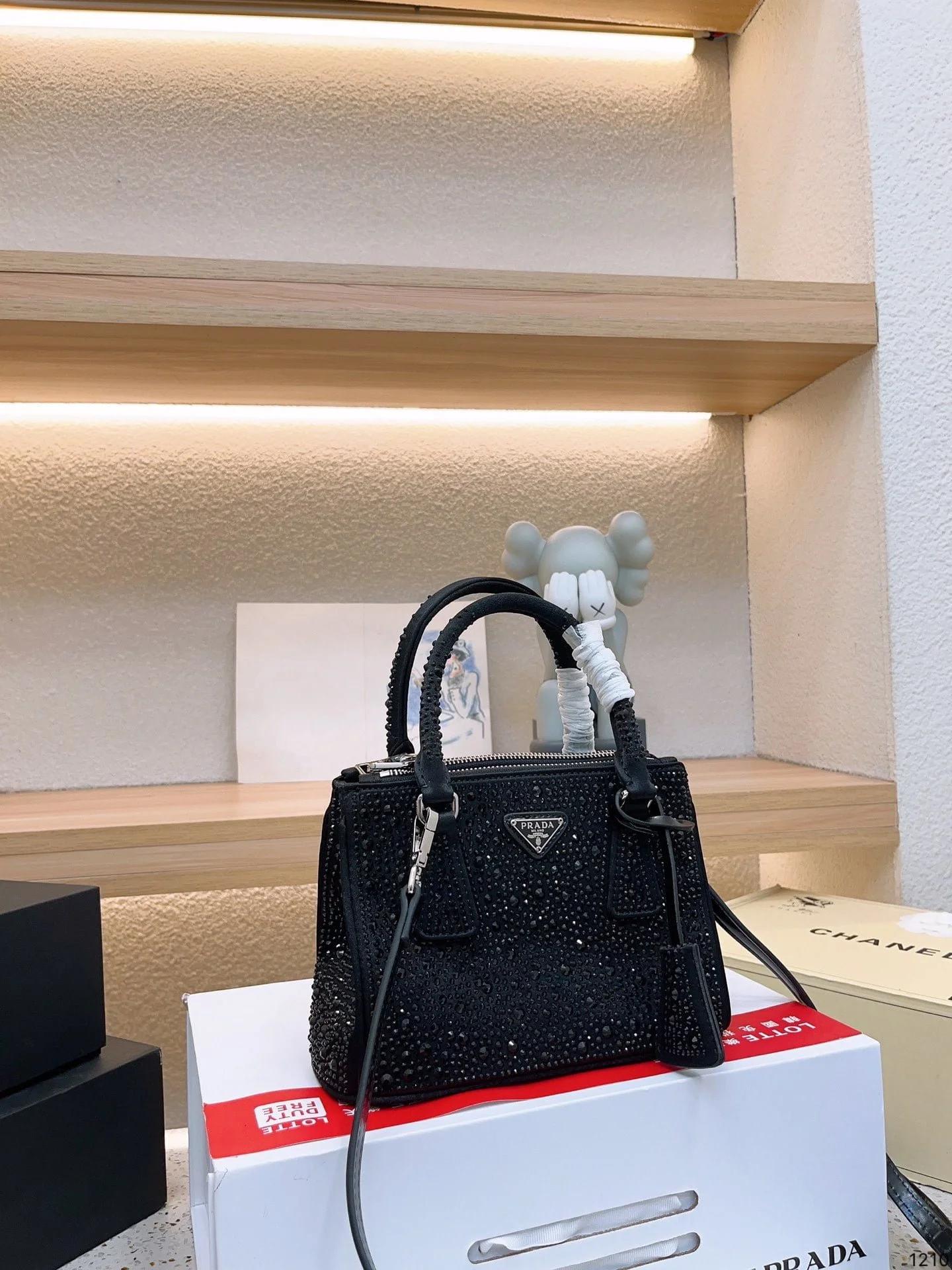 Prada Crystal BlingBling shoulder bag handbag size:  23*16cm - LITELUX