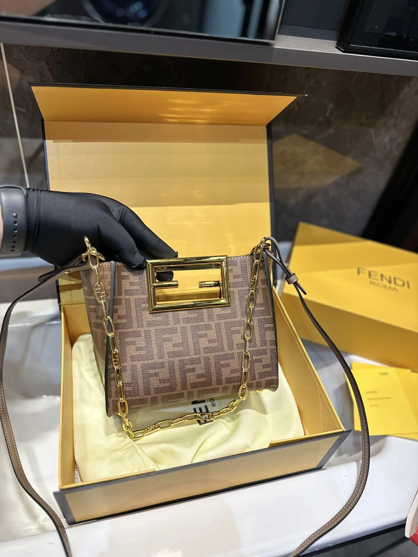 Fendi way Double F-buckle size: 20*9*17cm - LITELUX