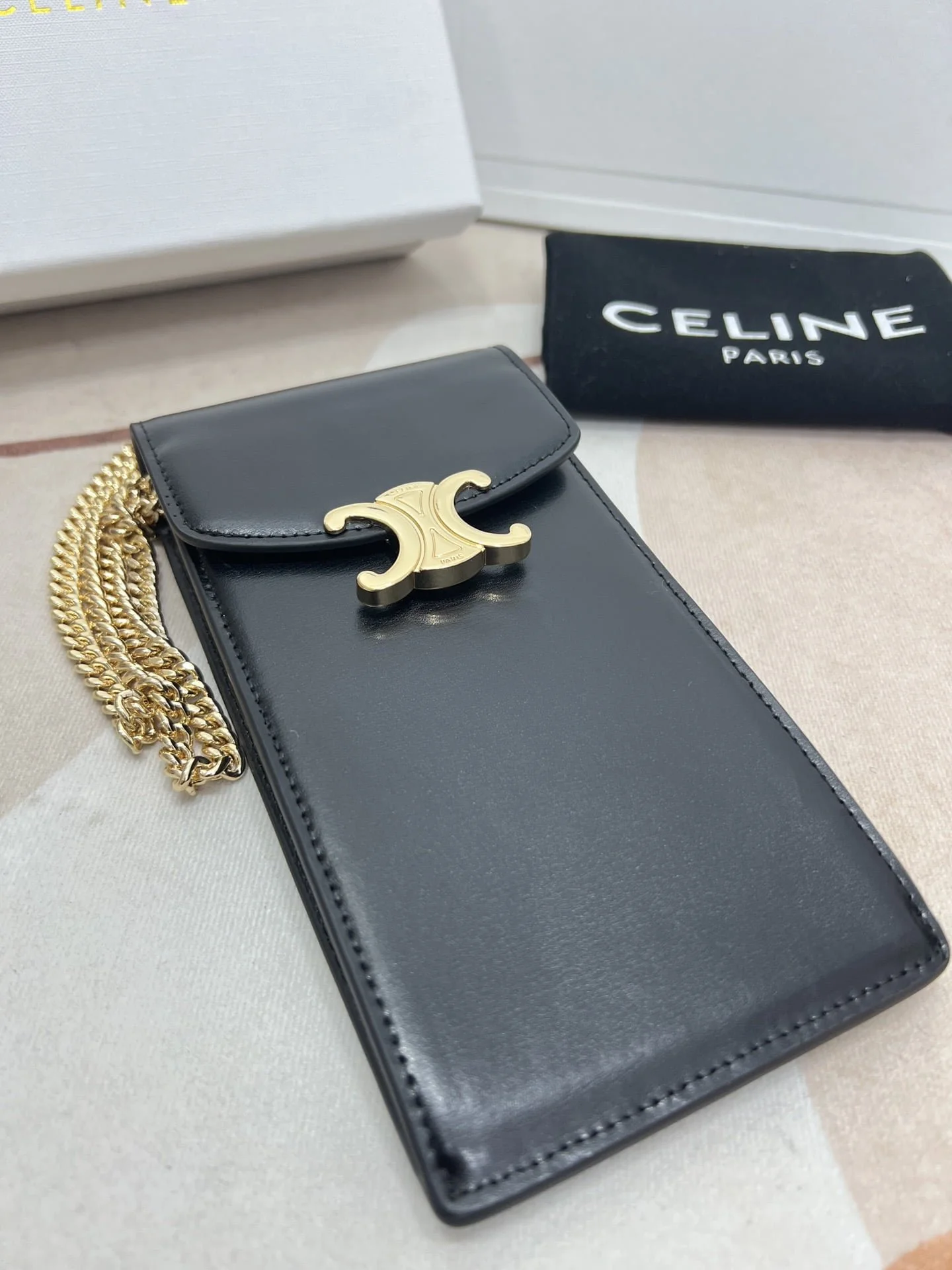 CELINE Mobile phone bag with chain strap 7550# Size:10*2*19cm - LITELUX