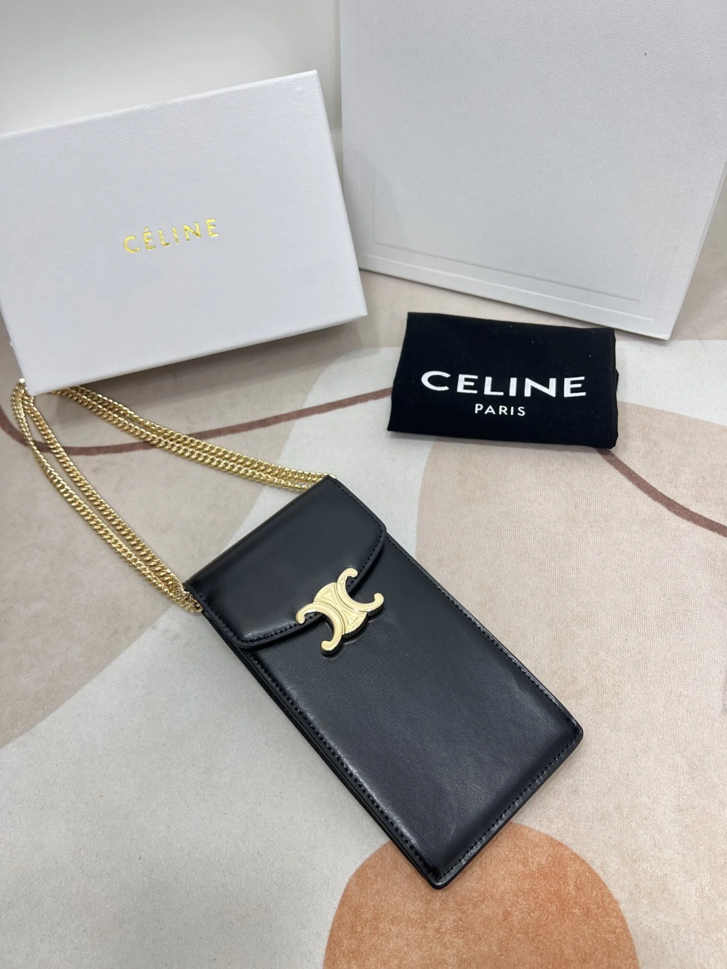 CELINE Mobile phone bag with chain strap 7550# Size:10*2*19cm - LITELUX