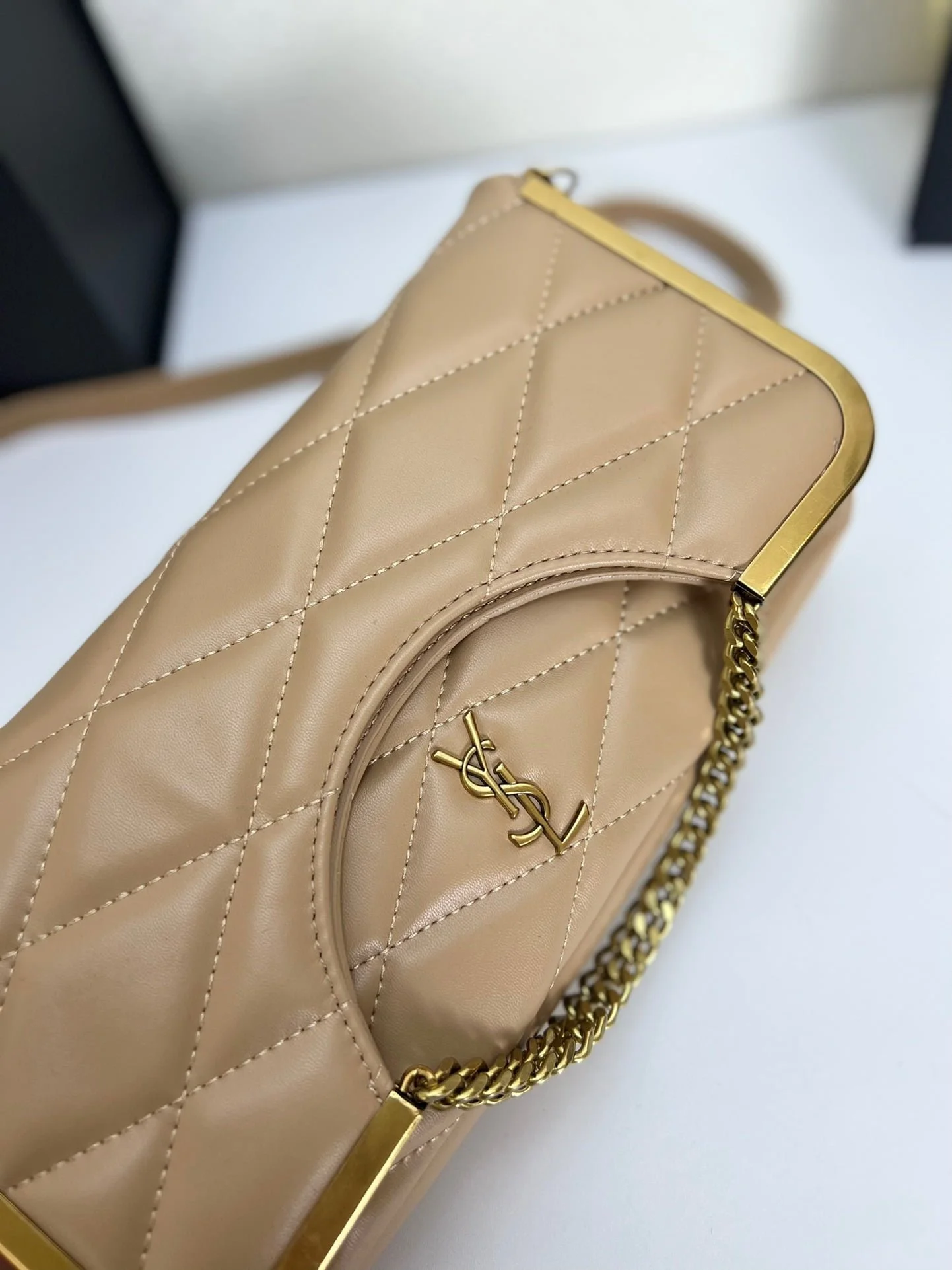 YSL23 New arrival Handbag Crossbody bag apricot 71314 size: 25*20cm - LITELUX
