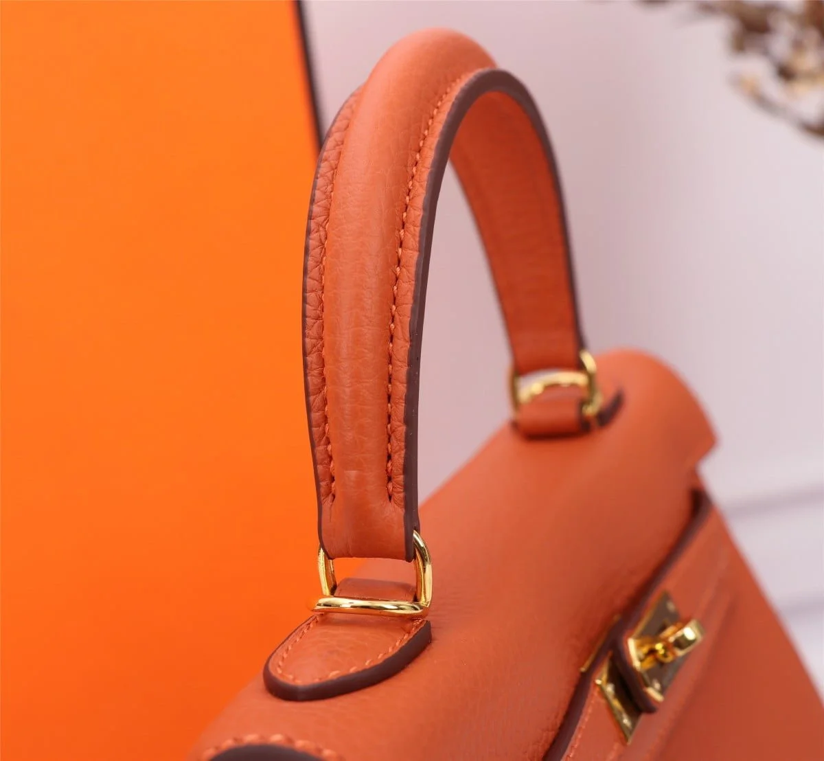 HermèsKelly Togo Calf Gold hardware Orange size: 25Cm/ 28Cm - LITELUX