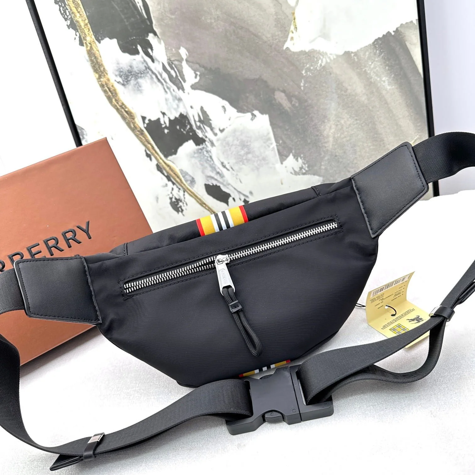 Burberry canvas Chest pack bag size: 16*30cm - LITELUX