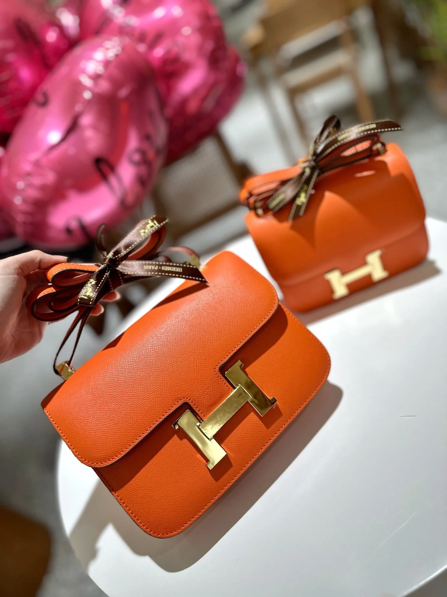 Hermès Constance cowhide leather Gold hardware Black size: 24cm/20cm - LITELUX