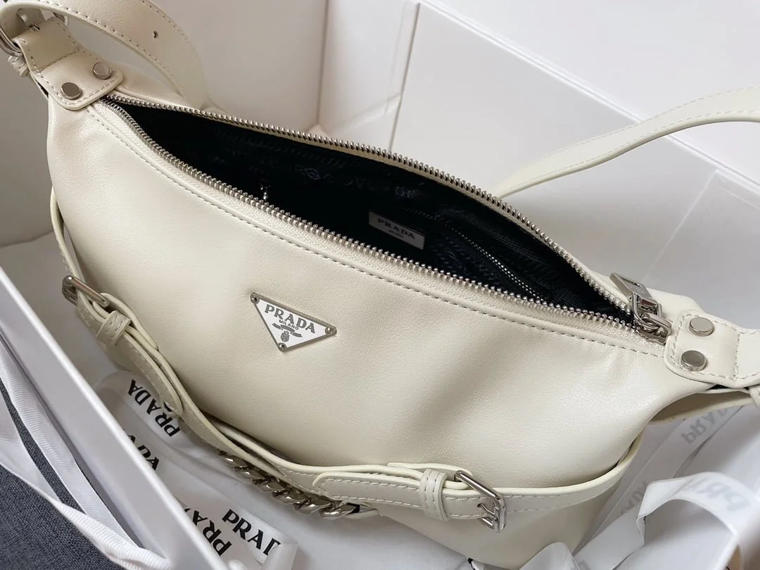Prada Vintage Baguette underarm bag 1BD740 white - LITELUX