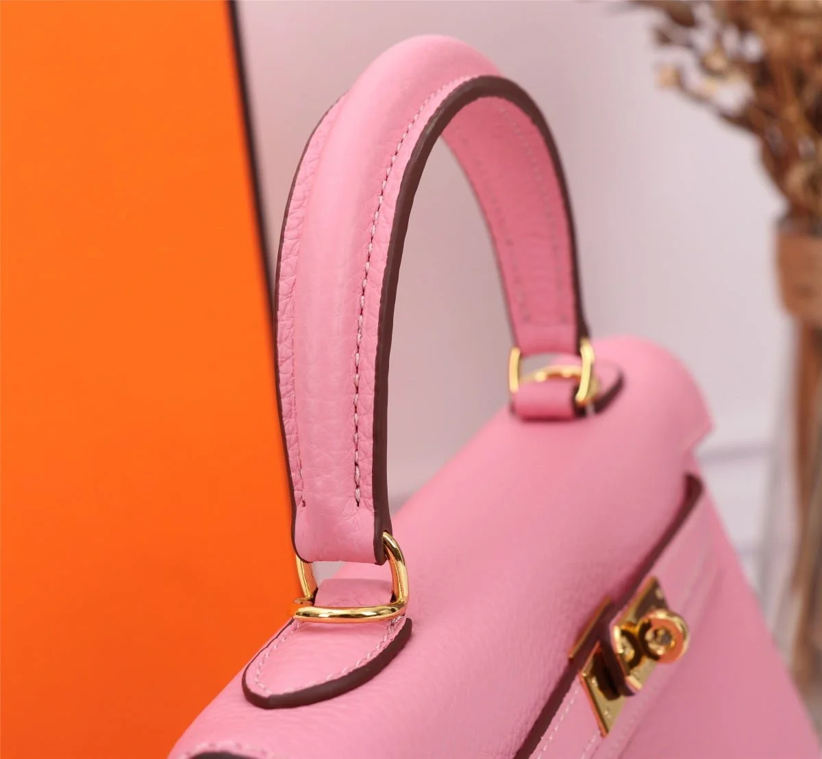 Hermès Kelly Togo Calf Gold hardware Sakura Pink size: 25Cm/ 28Cm - LITELUX
