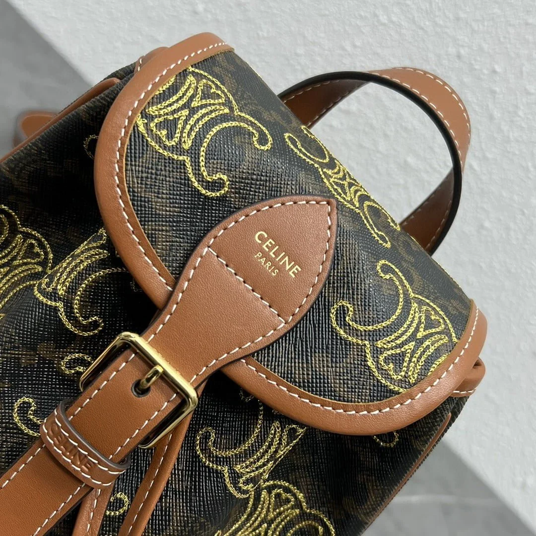 CELINE Arc de Triomphe Ultra practical printed backpack Size:20*10.5*17cm - LITELUX