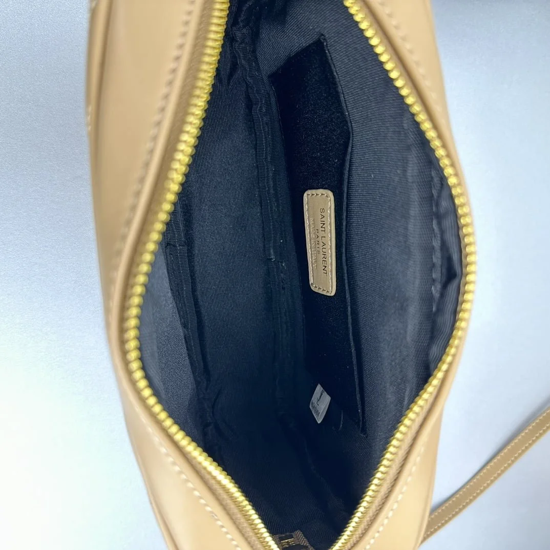 YSL MONOGRAM SAINT LAURENT LOU quilted leather camera bag khaki with gold hardware 520534 size: 23*16*6CM - LITELUX