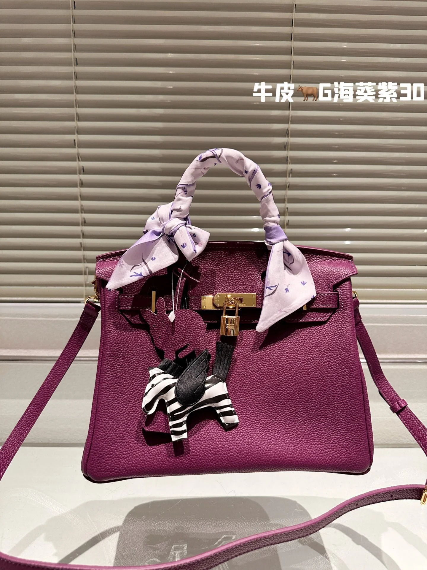 Hermès Birkin Togo Calf Gold Hardware Actino violet size: 30Cm/ 25Cm - LITELUX