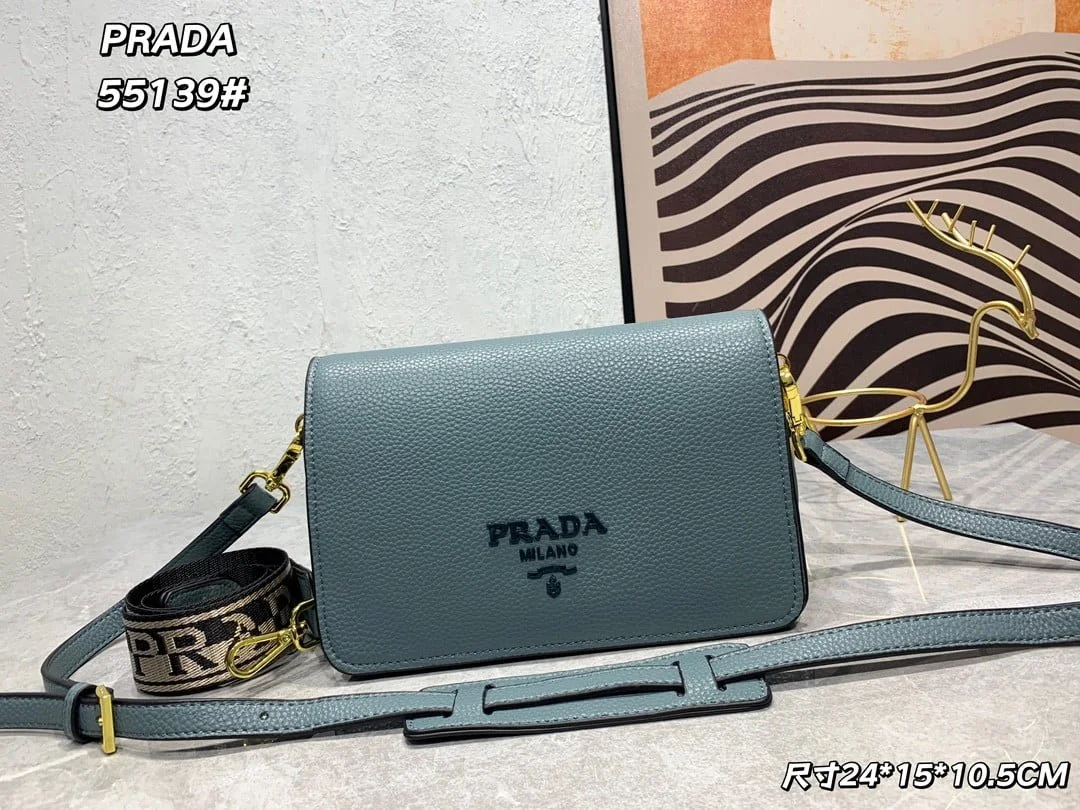 Prada renovate shoulder bag blue 55139 Size:24*15*10.5cm - LITELUX