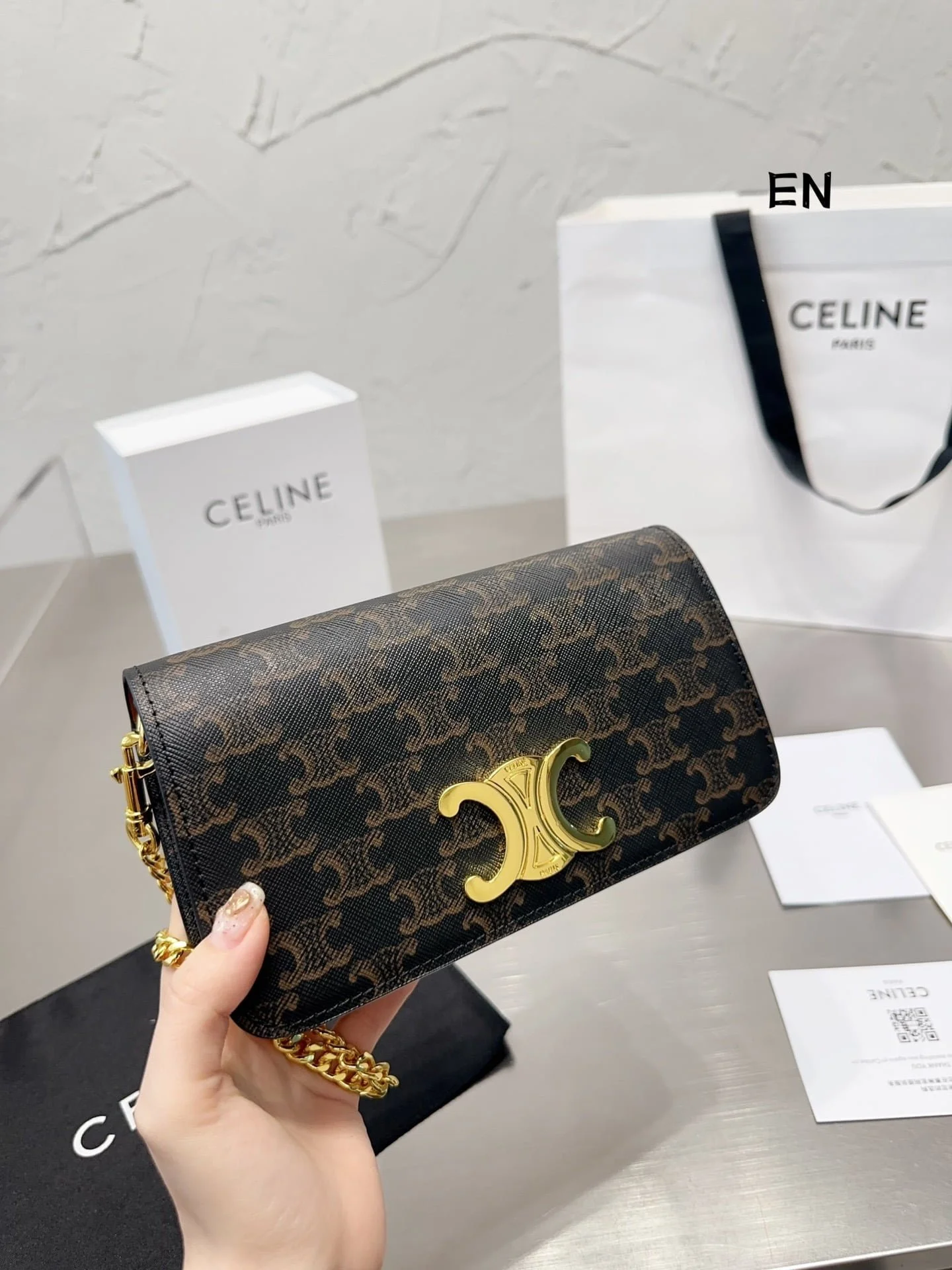 CELINE Presbyopia pattern Chain bag Size: 20*10cm - LITELUX