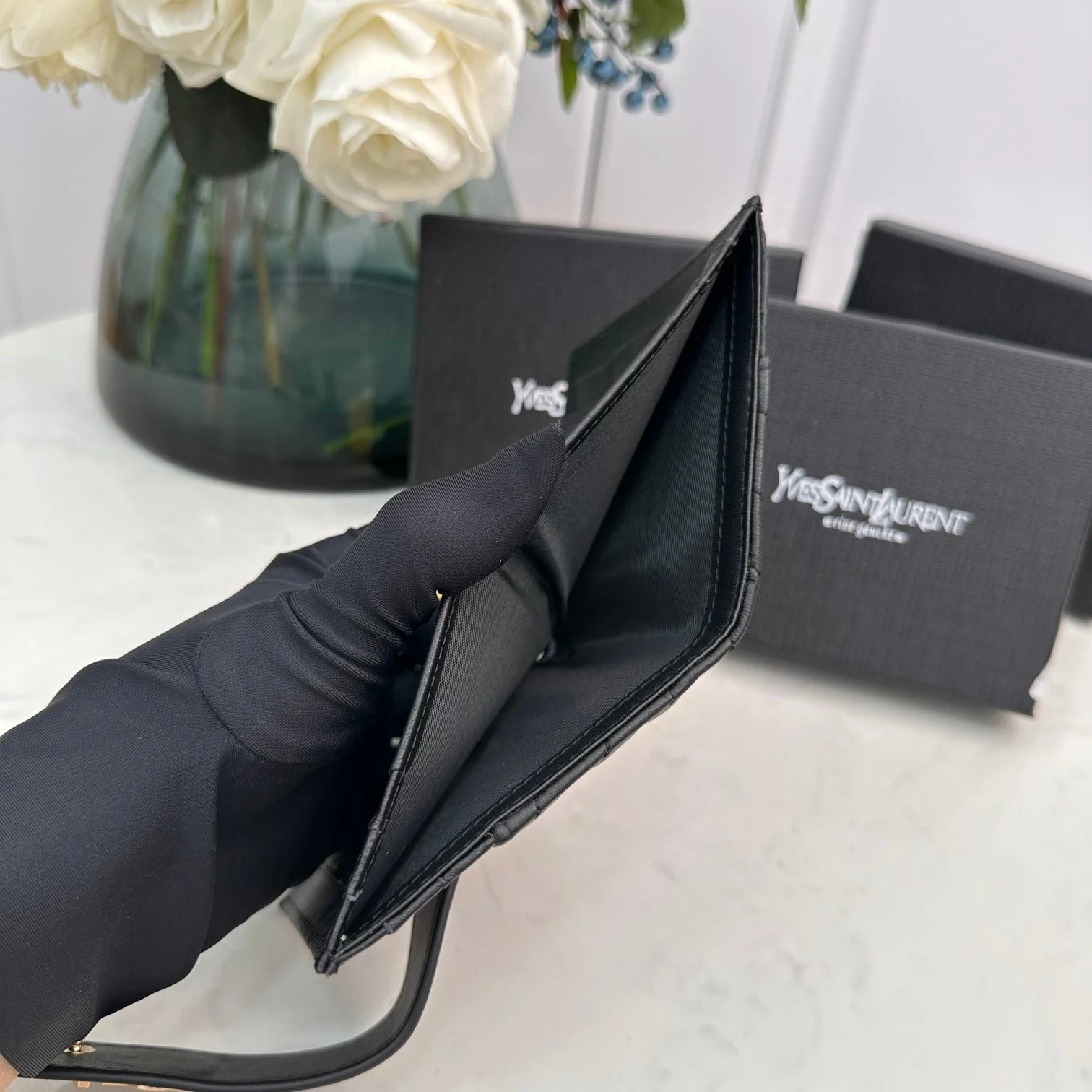 YSL Saint Laurent card leather wallet 608 size: 12*9cm - LITELUX