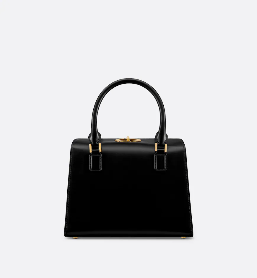 DIOR / MEDIUM BOSTON BAG Black Box Calfskin M8675UBEQ_M900 - LITELUX