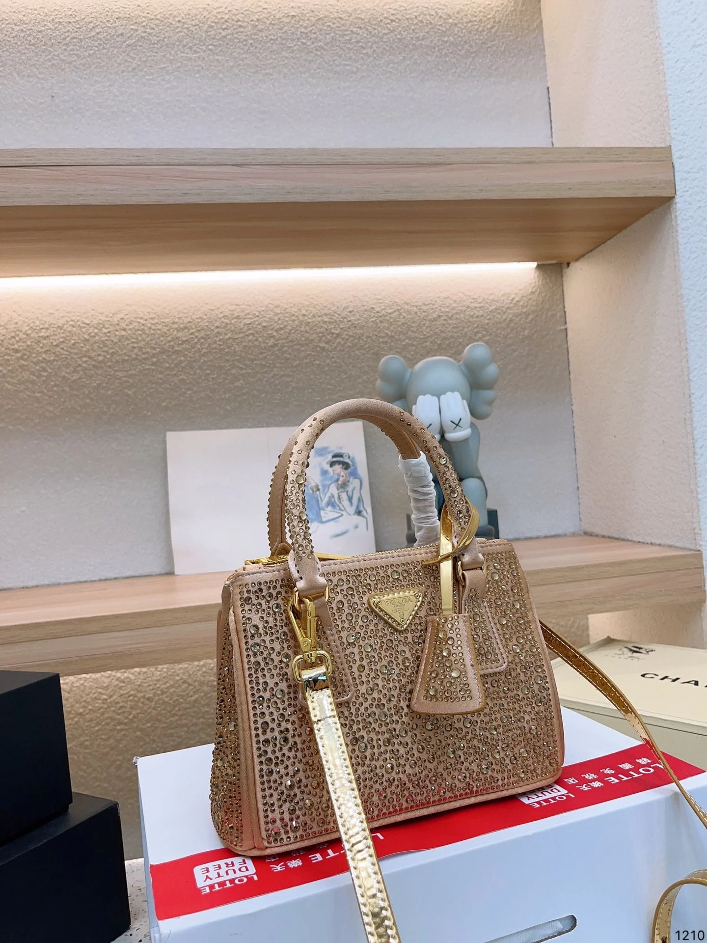 Prada Crystal BlingBling shoulder bag handbag size:  23*16cm - LITELUX