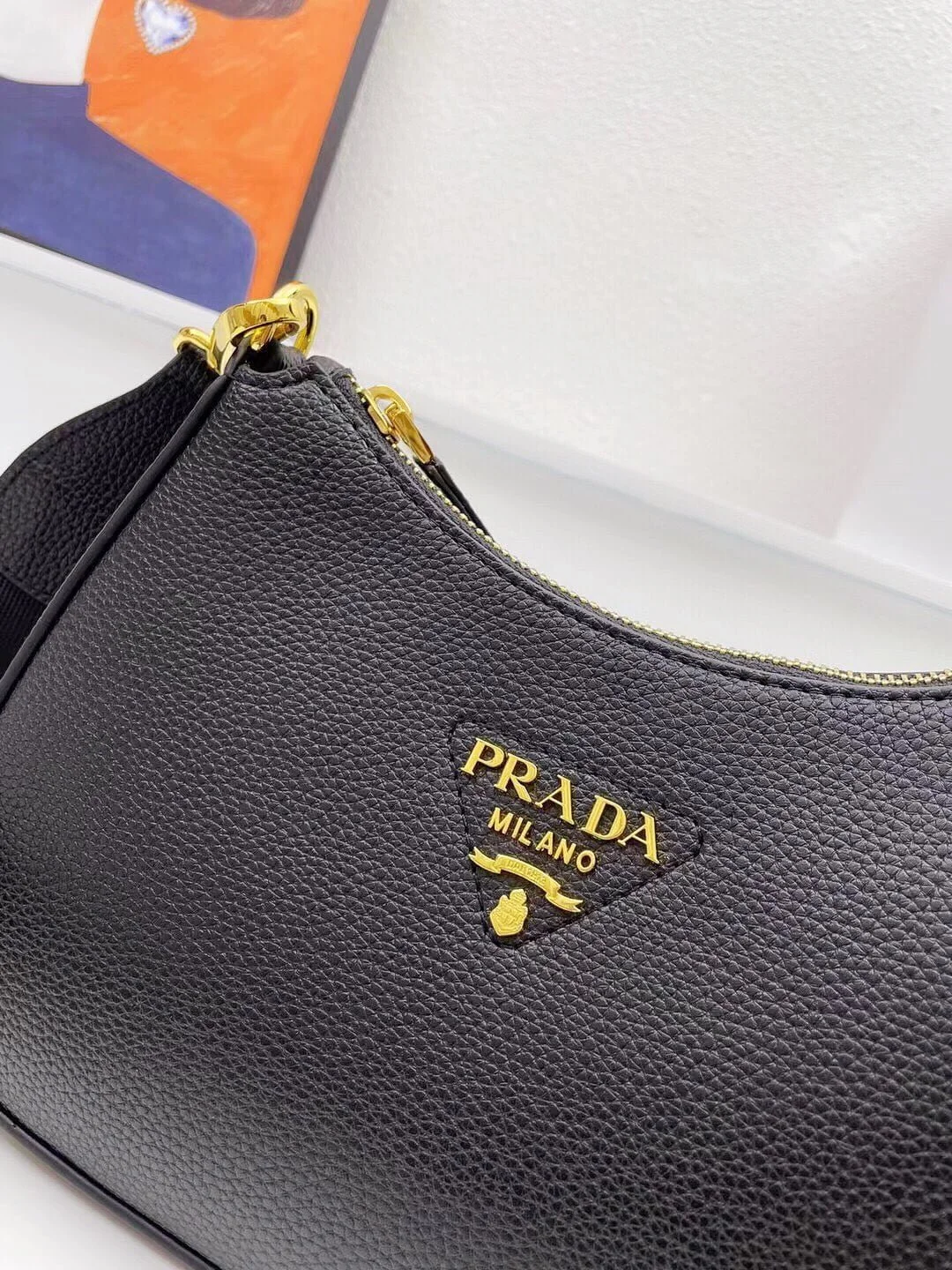 Prada VITELLODAINO One shoulder SOFT cowhide crossbody bag 1BH193 size:24.5*15*7cm - LITELUX