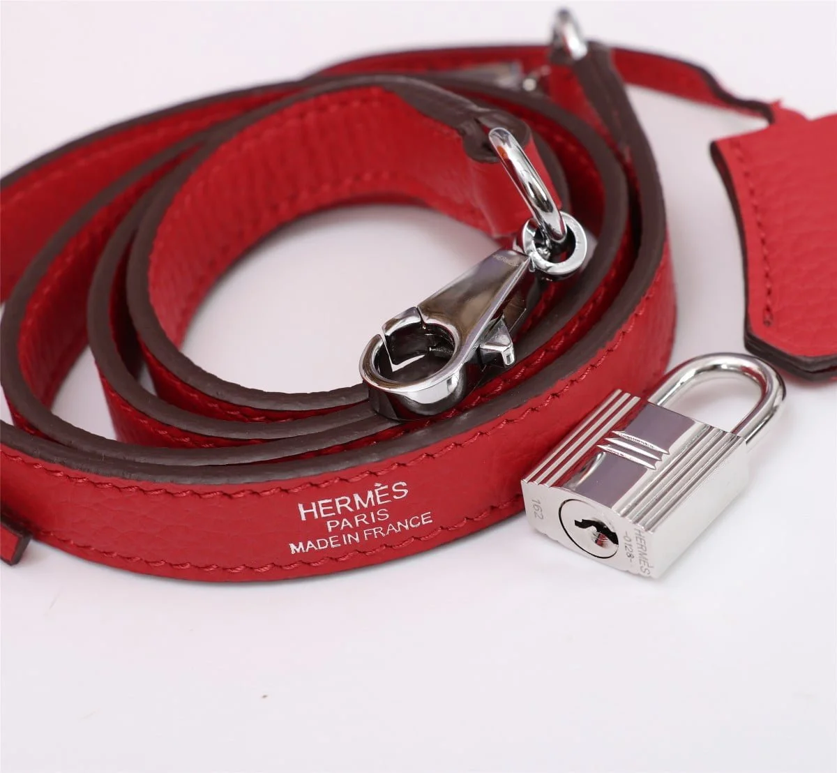Hermès Kelly Togo Calf Sliver hardware Red size: 25Cm/ 28Cm - LITELUX