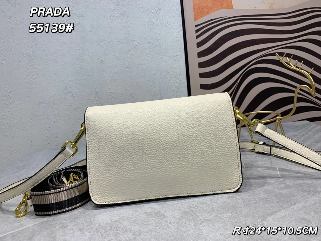 Prada renovate shoulder bag cream white 55139 Size:24*15*10.5cm - LITELUX