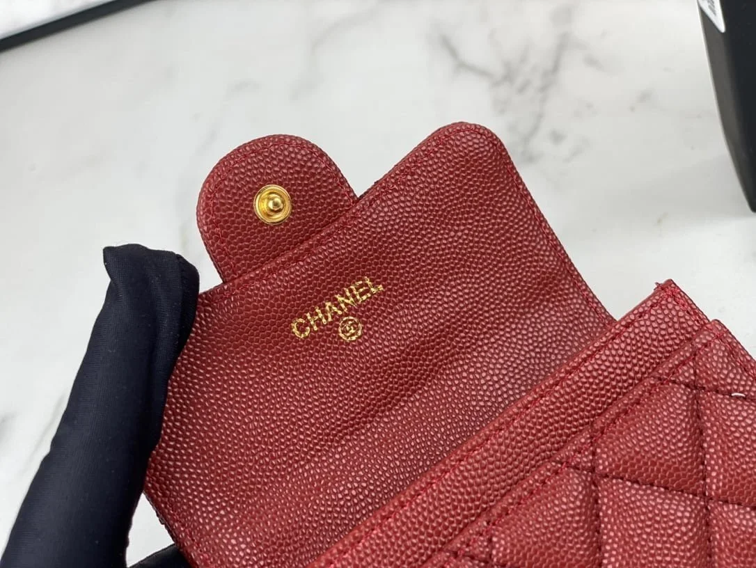 Chanel classic Card Bag & coin Wallet caviar cowhide AP0214 size:7.5 * 11.3 * 2.1 cm - LITELUX