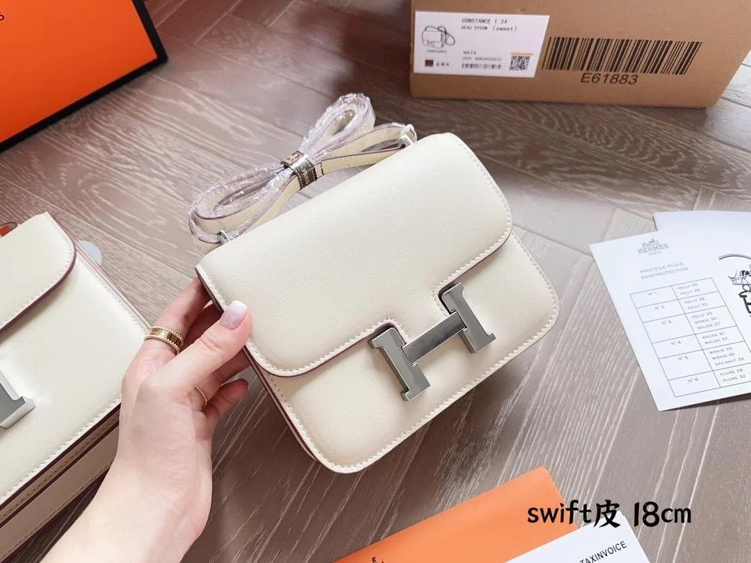 Hermès Constance Swift cowhide leather white size: 23cm/18cm - LITELUX