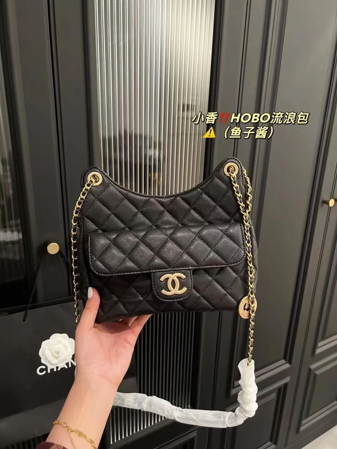 Chanel HOBO bag caviar 3690 size: 22*20cm - LITELUX