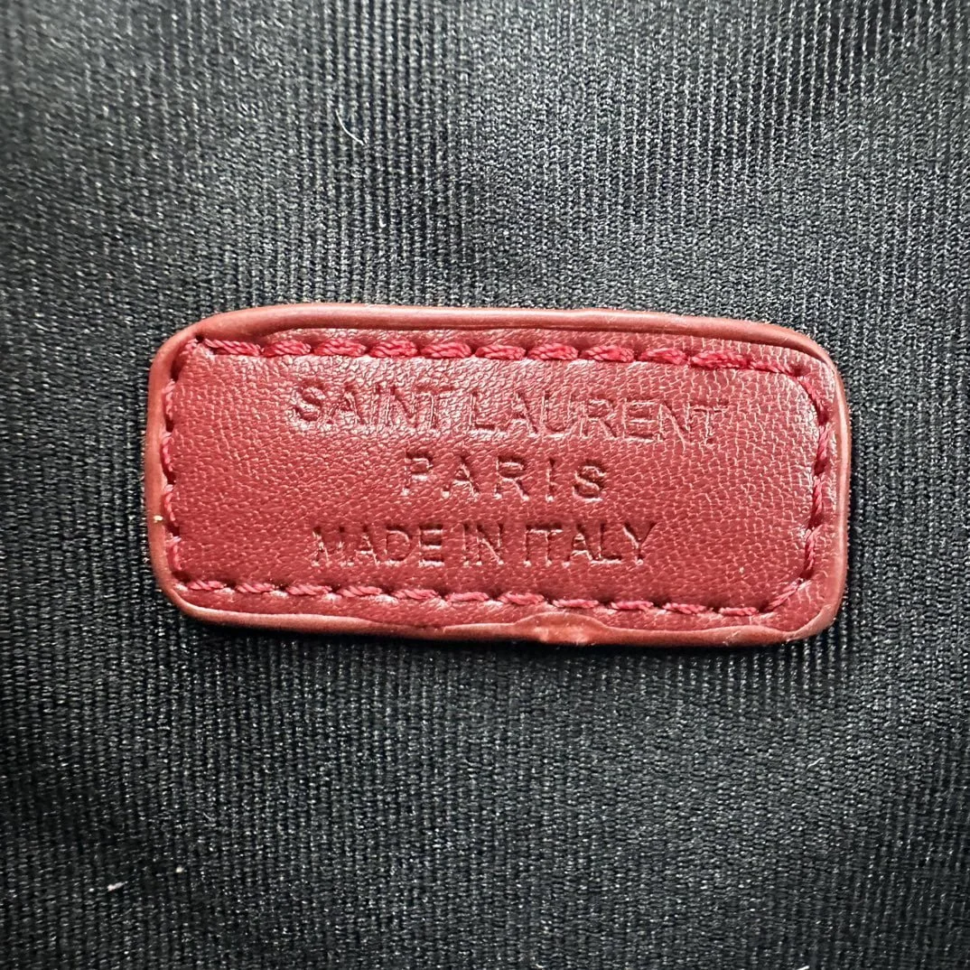 YSL MONOGRAM SAINT LAURENT LOU quilted leather camera bag red with gold hardware 520534 size: 23*16*6CM - LITELUX