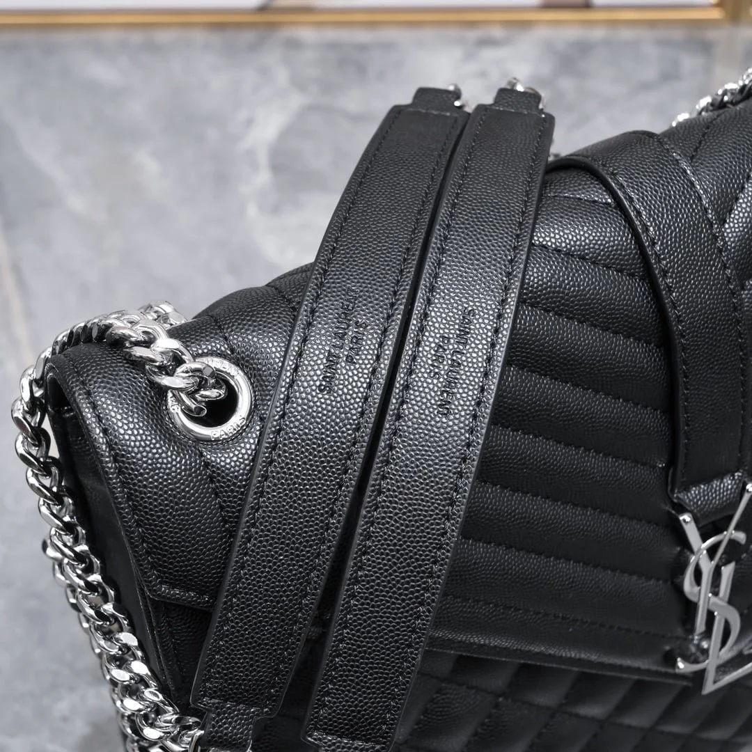 YSL SAINT LAURENT SLP shoulder crossbody bag with sliver hardware A1602 size: 31*20*8cm - LITELUX